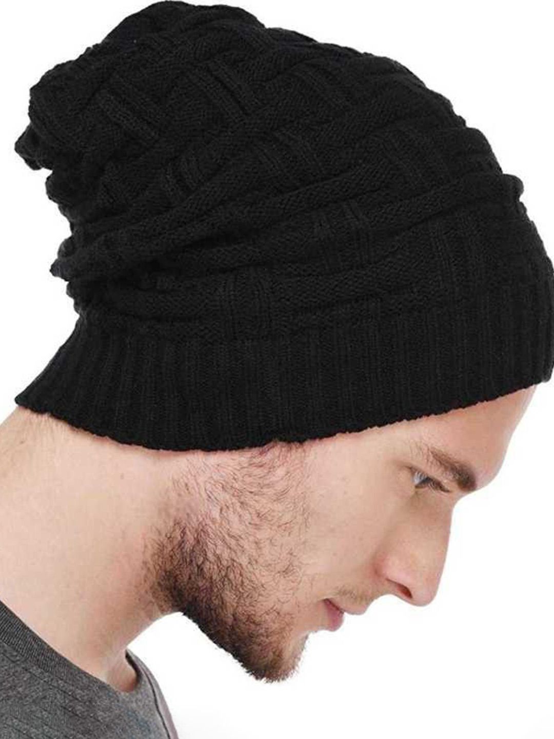 Evanden Men Self Design Beanie-picture-49