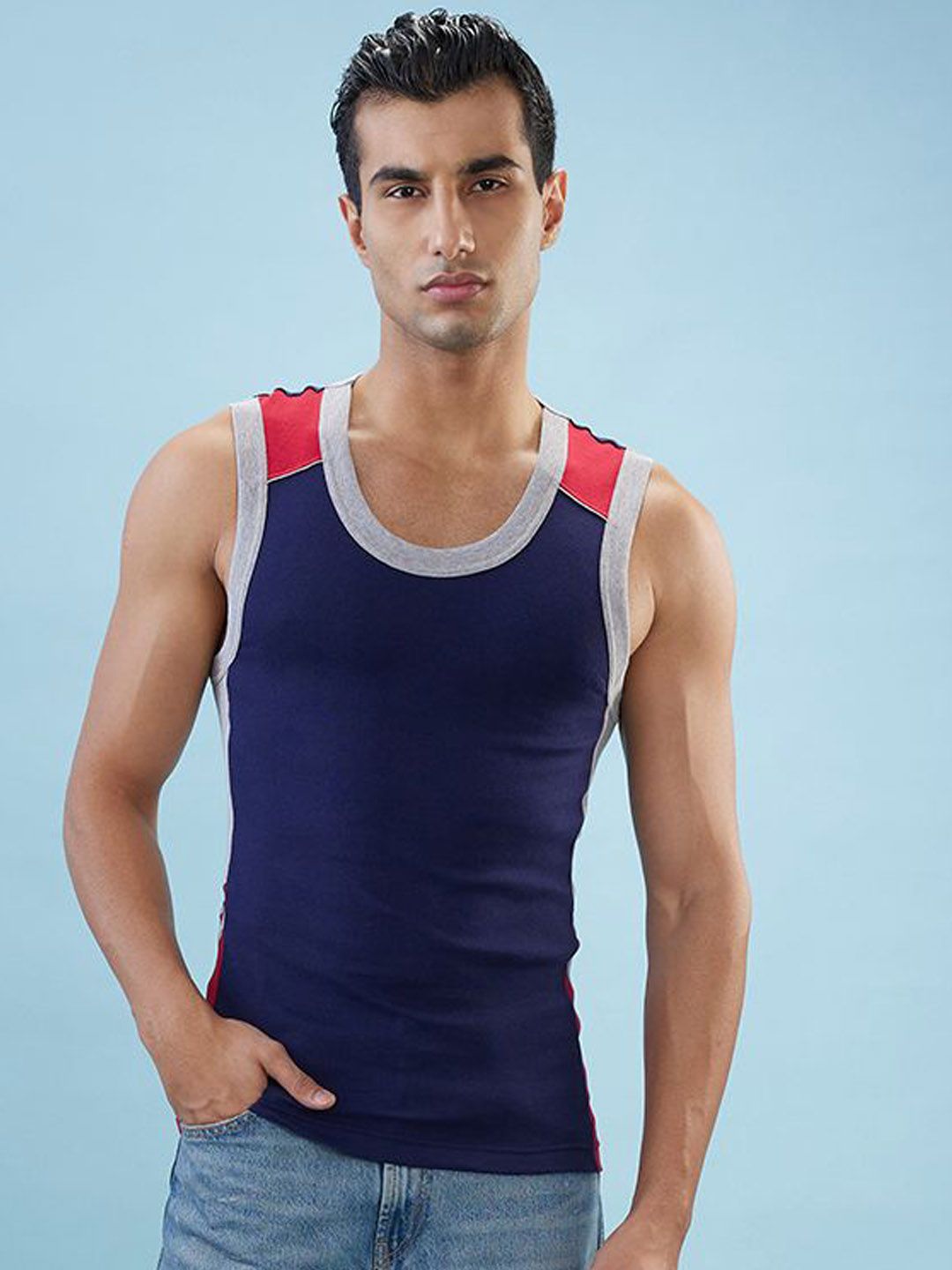 HINT Pure Cotton Round Neck Basic Vest-picture-23