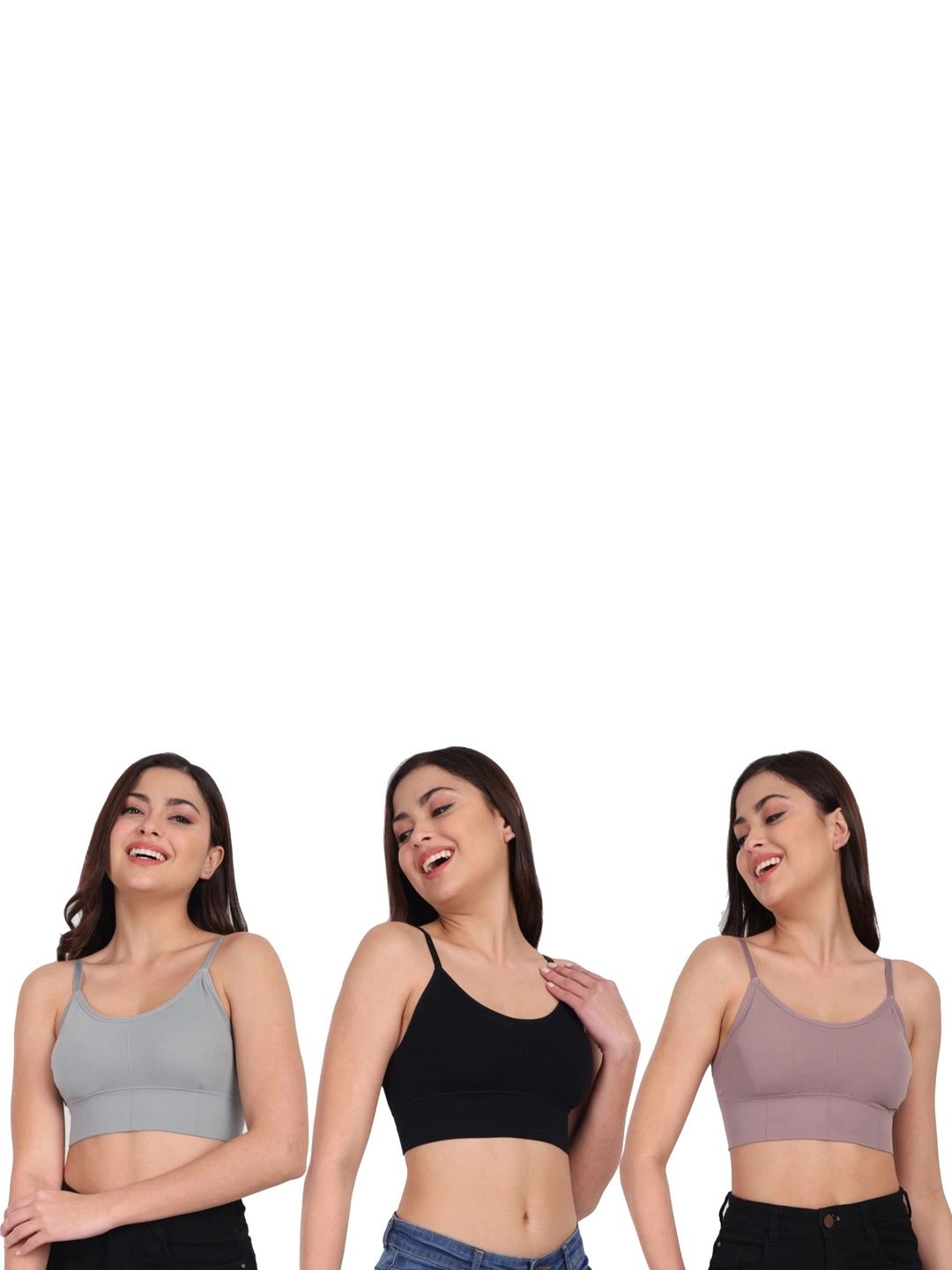 US FASHION Women Pack of 3 Full Coverage Lightly Padded Everyday Cotton Bra-picture-31