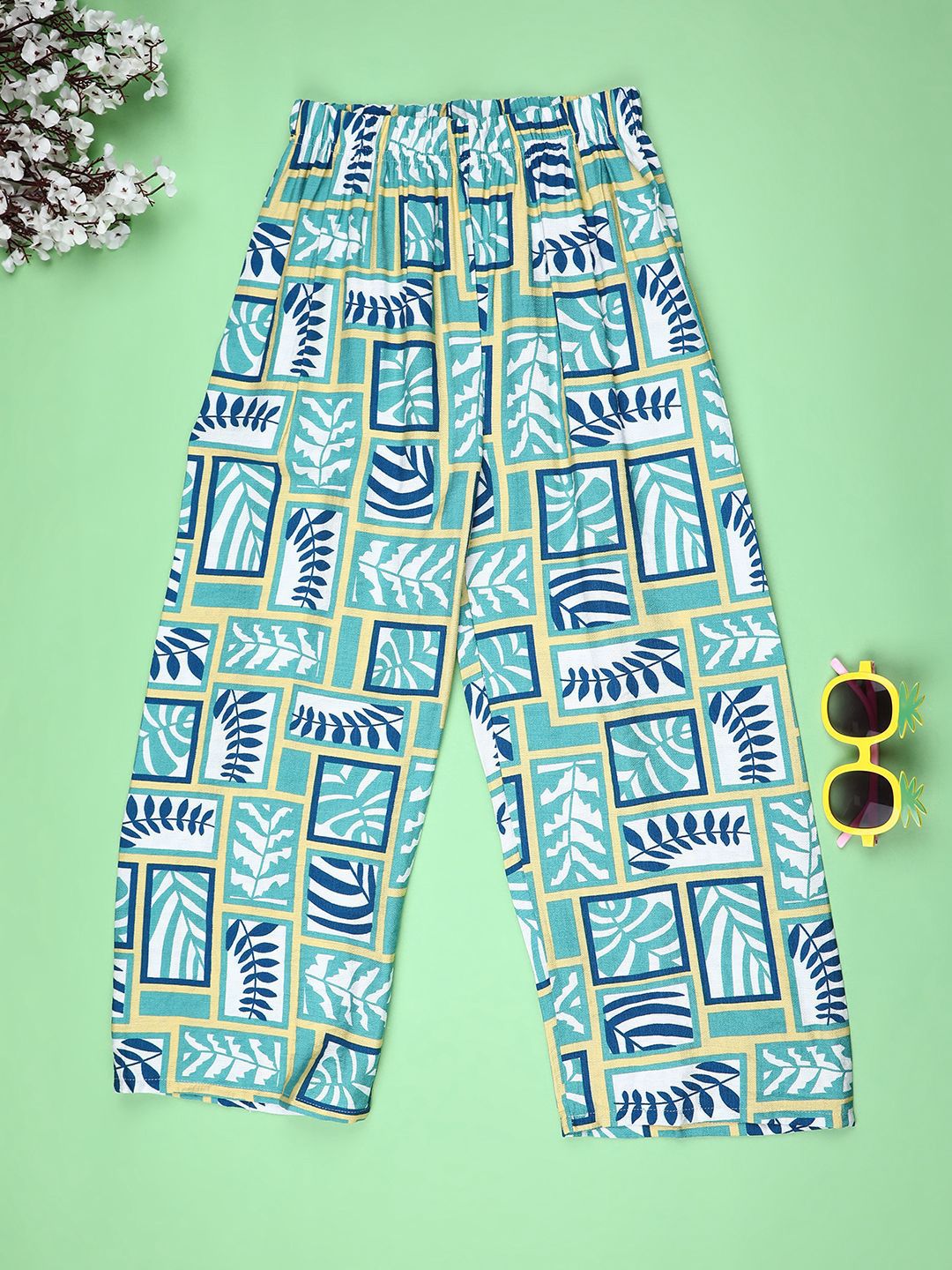 V-Mart Girls Printed Palazzos-picture-36