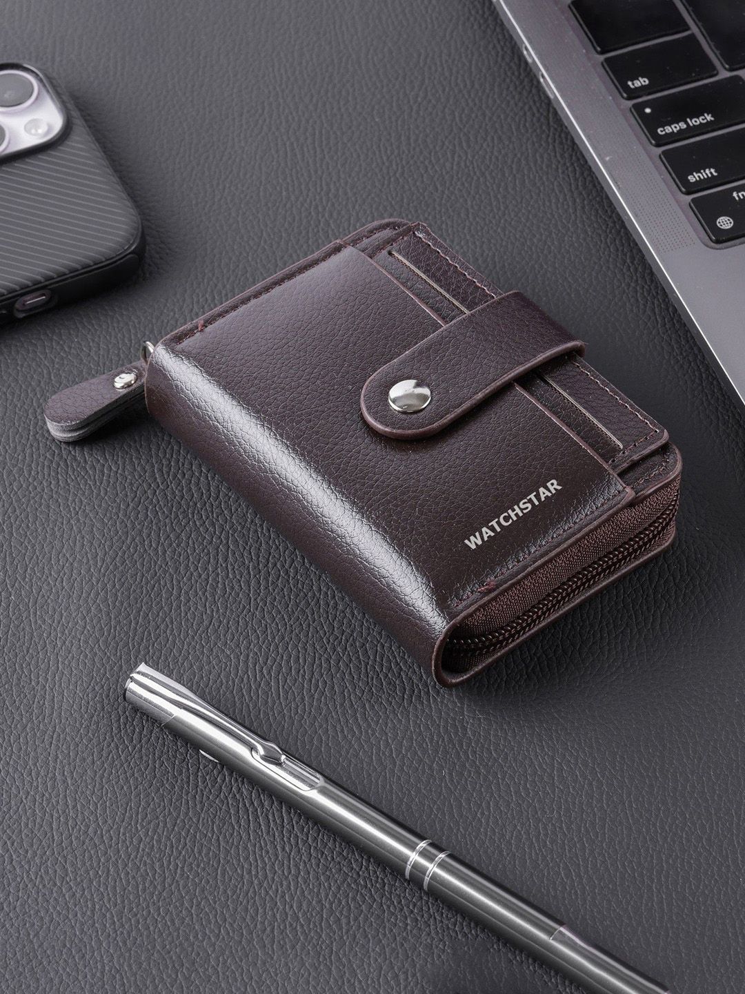 WATCHSTAR Unisex RFID Protected Self Design Leather Card Holder-picture-25