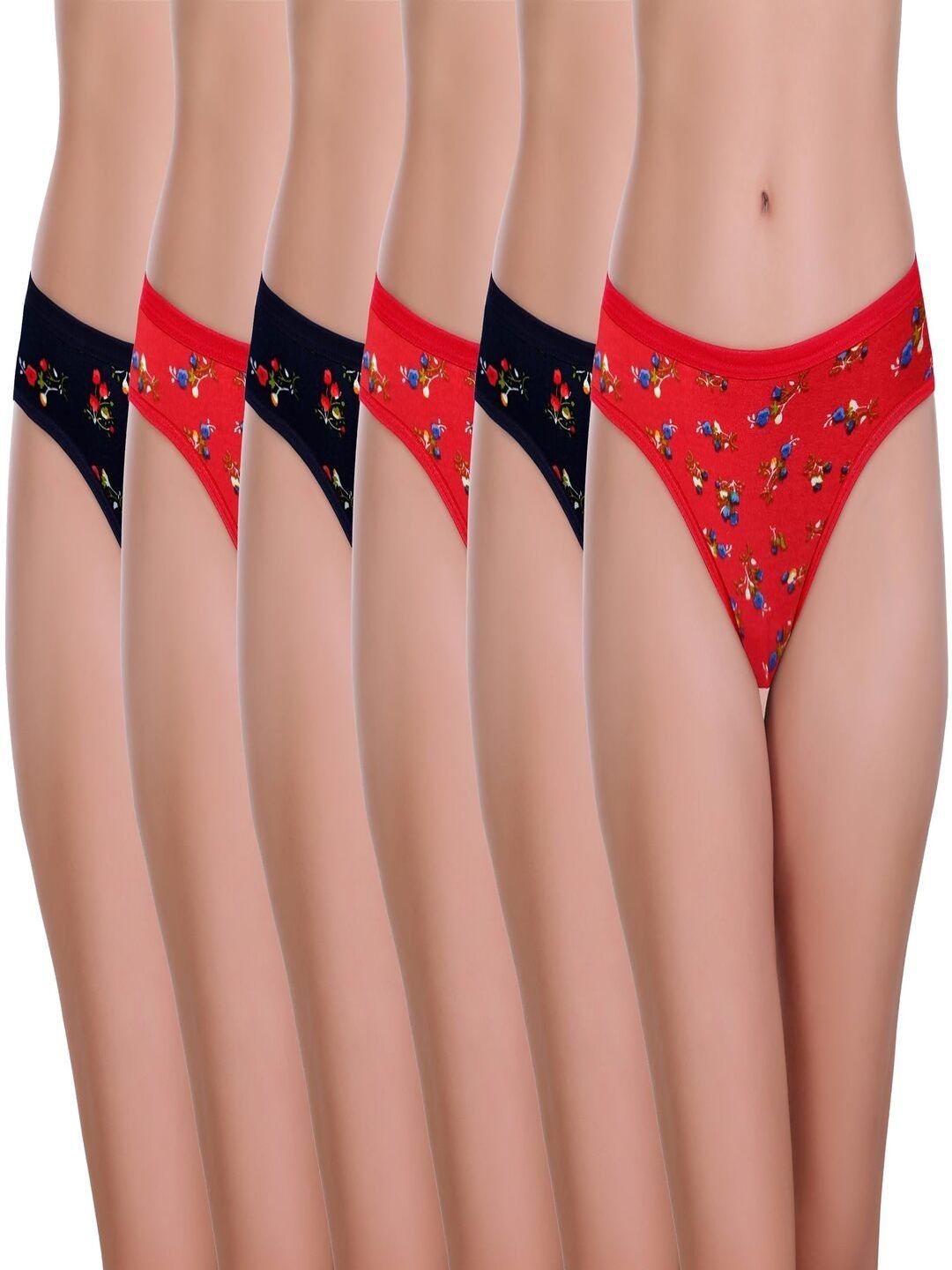 FEATHER LINE Pack of 6 Women Hipster Multicolor Briefs-picture-11