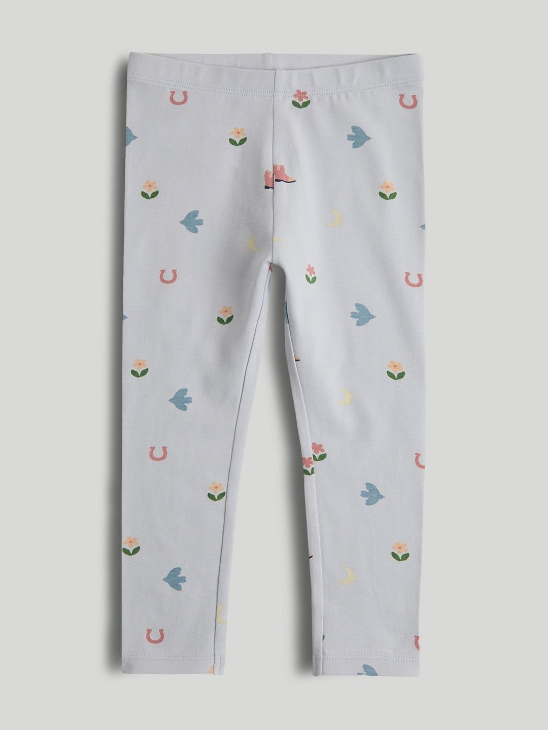 mothercare Girls Printed Pack Of 3 Mid Rise Ankle Length Leggings-picture-28