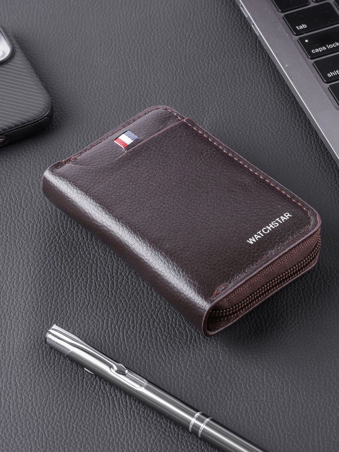 WATCHSTAR Unisex Textured Leather Card Holder-picture-16