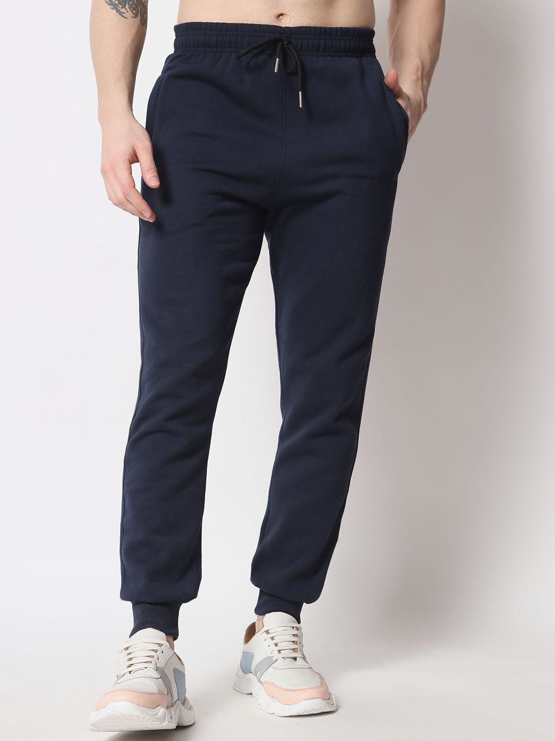 FFLIRTYGO Men Solid Regular Fit Mid-Rise Winter Joggers Track Pants-image-38