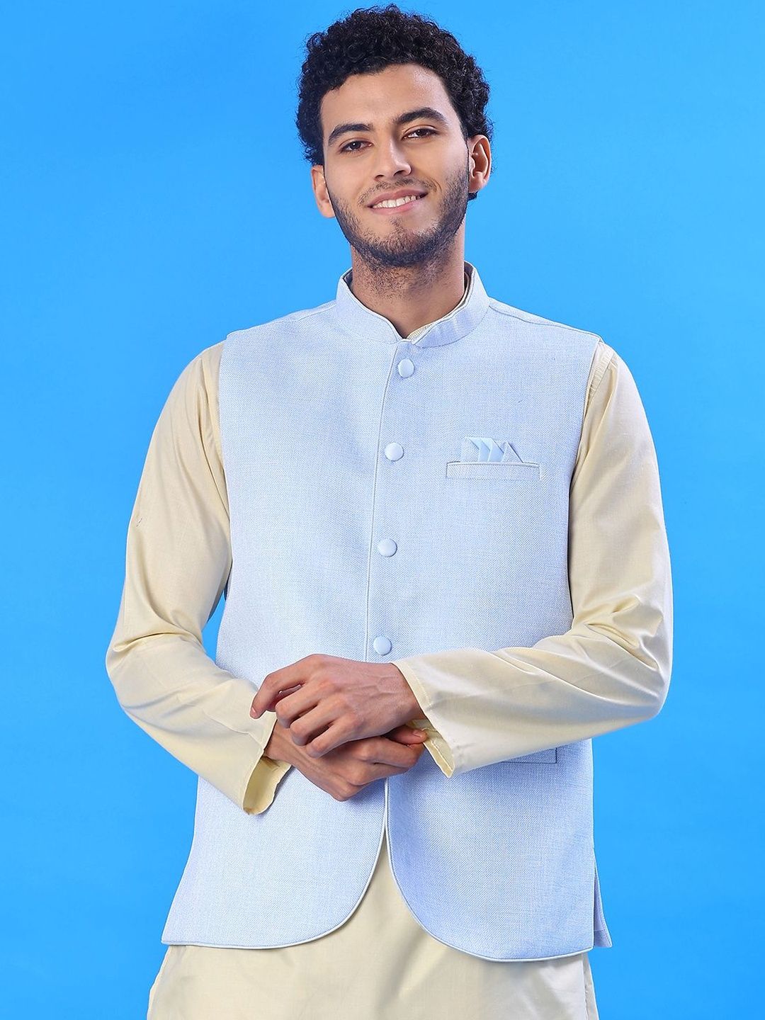 V-Mart Mandarin Collar Sleeveless Nehru Jacket-picture-21