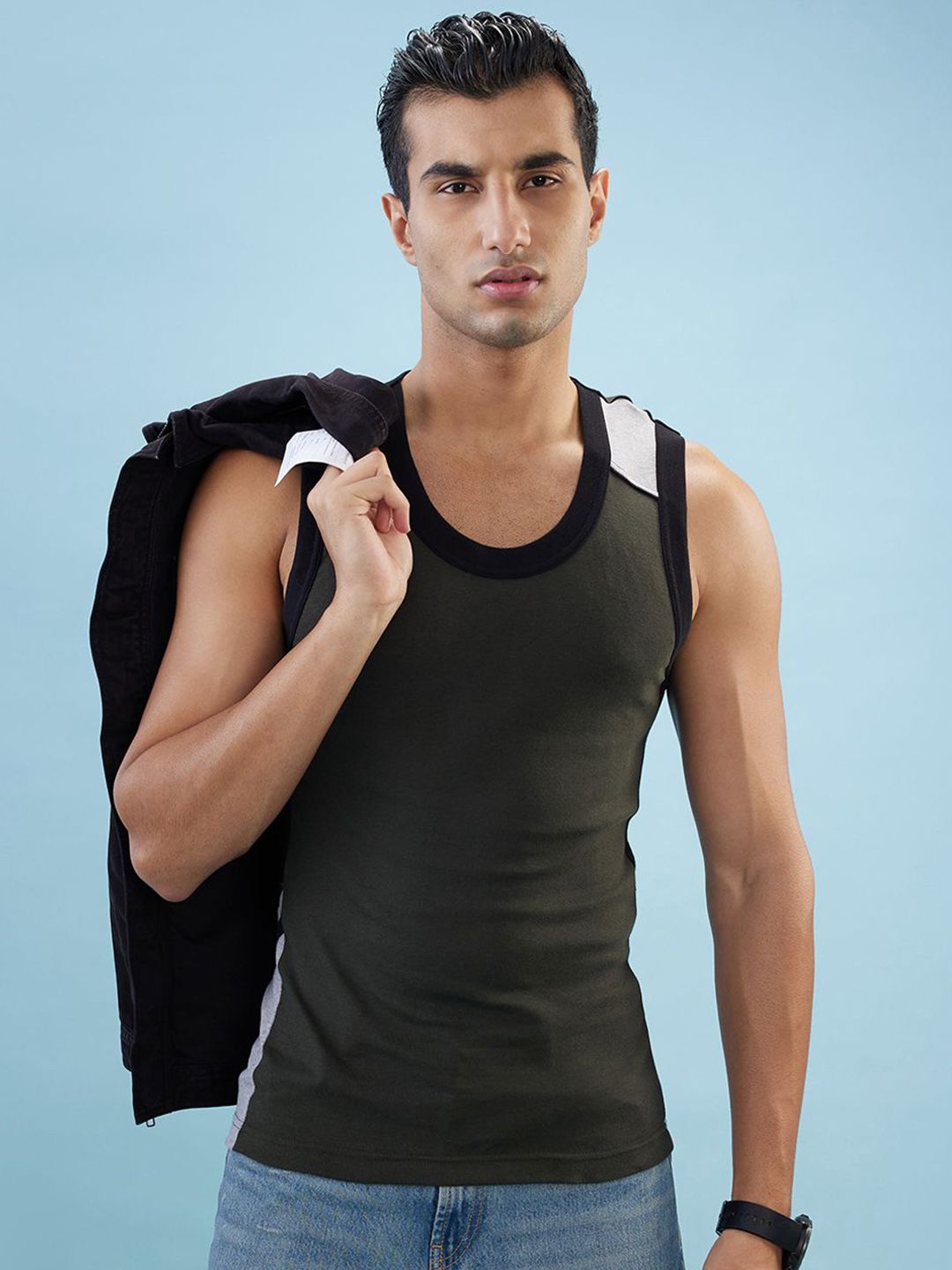 HINT Men Pure Cotton Gym Innerwear Vests-picture-18