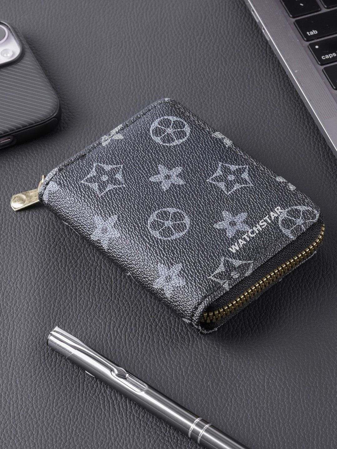 WATCHSTAR Unisex Floral Printed Leather Card Holder-picture-31