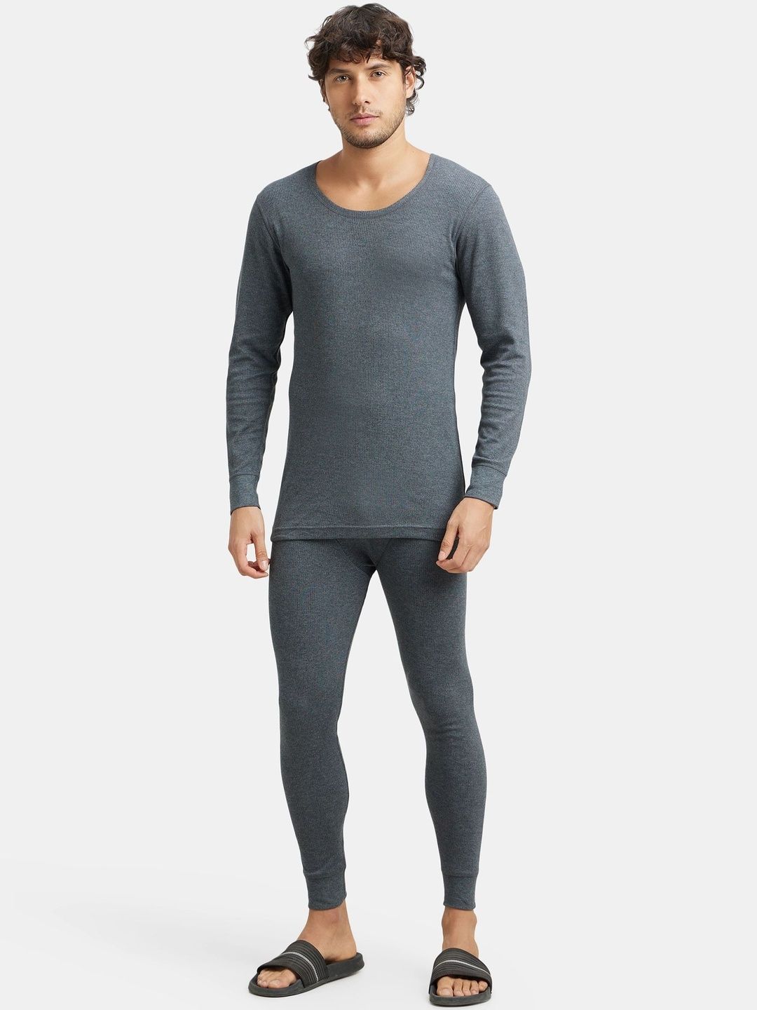 Jockey Men Cotton Round Neck & Long Sleeves Thermal Set-picture-11