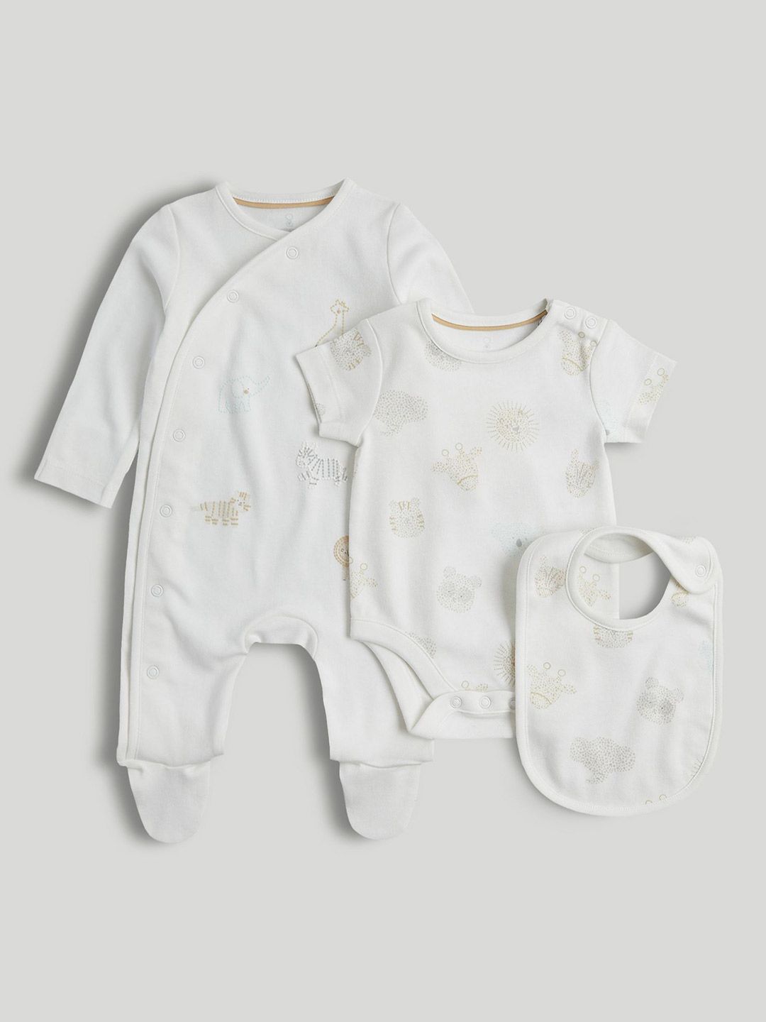 mothercare Kids Pack of 3 Pure Cotton Apparel Gift Set-picture-42