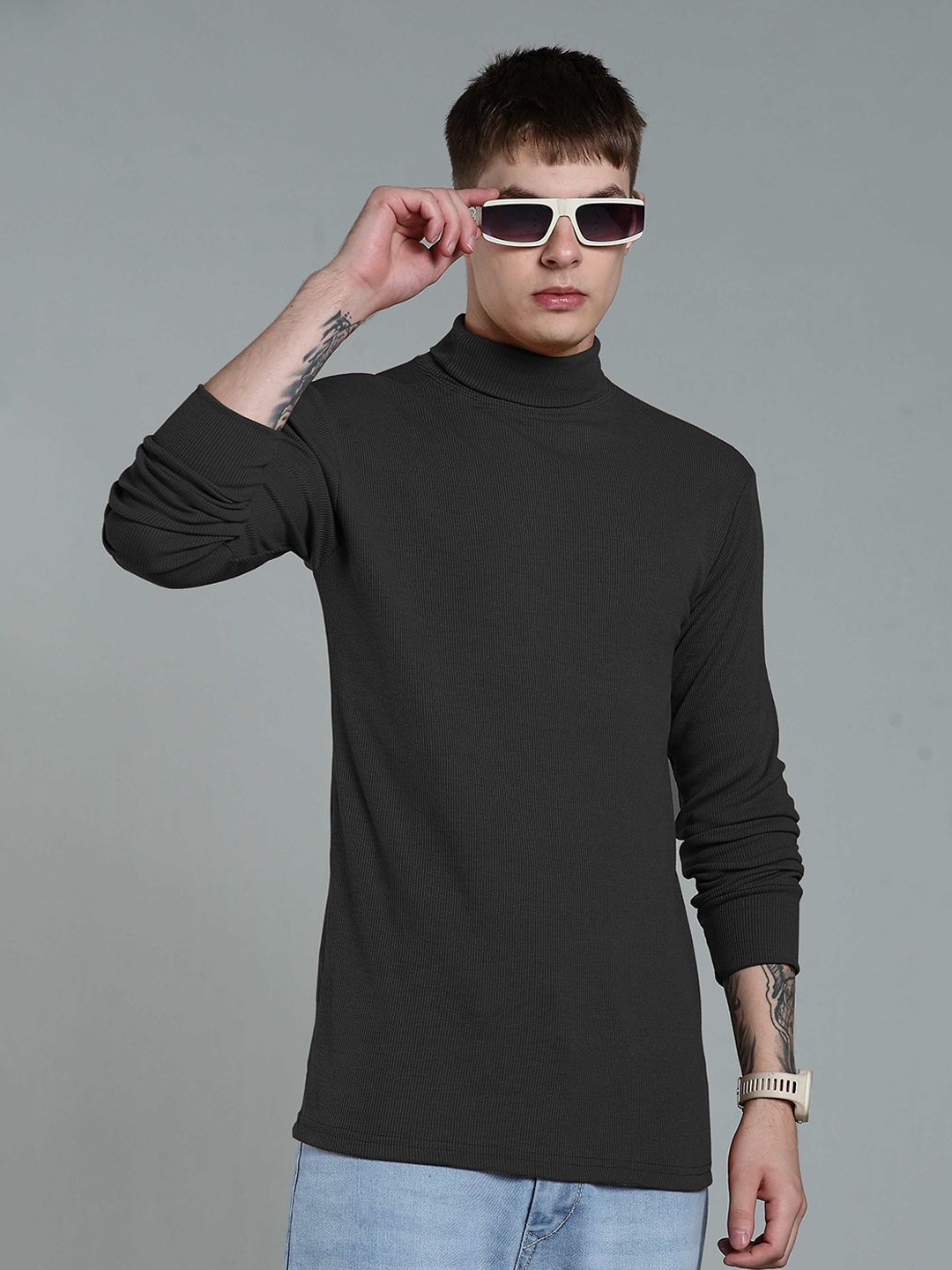 fashlook Men Ribbed Woollen Pullover-picture-49