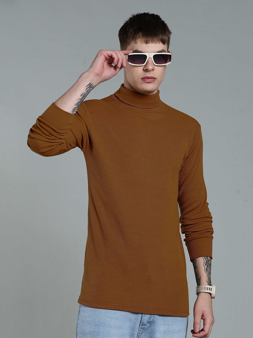 fashlook Men Ribbed Woollen Pullover-picture-45