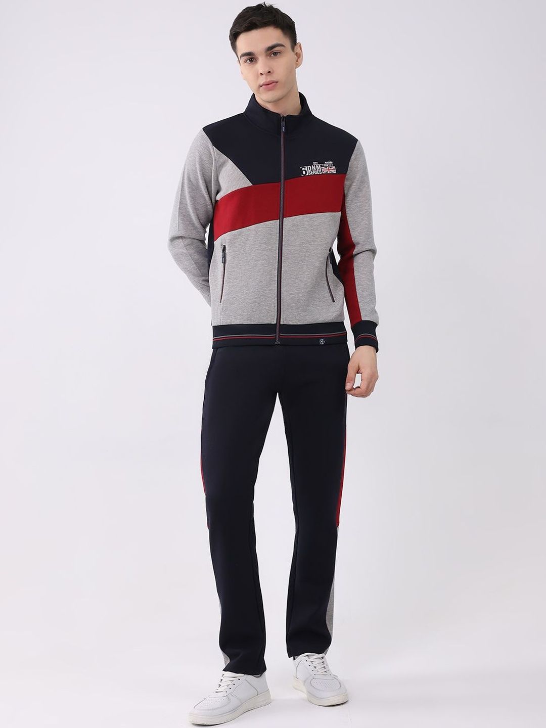 Monte Carlo Men Color Blocked Tracksuits-image-8