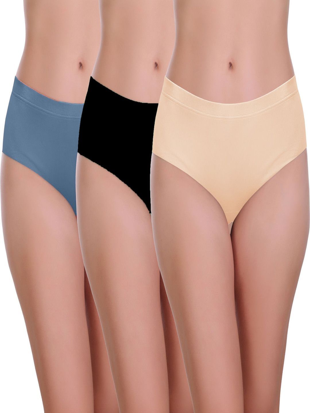 FEATHER LINE Women Set Of 3 Nylon Briefs-picture-14