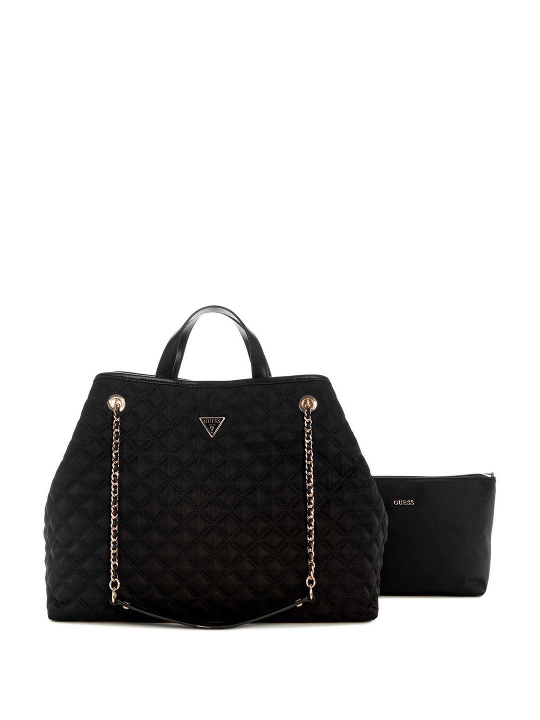 GUESS Women Giully Textured Structured Quilted Handheld Bag with Pouch-picture-12