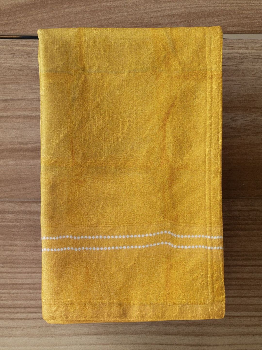 Ackross Voyager Yellow 2 Pieces Textured Cotton 350 GSM Hand Towels-image-15
