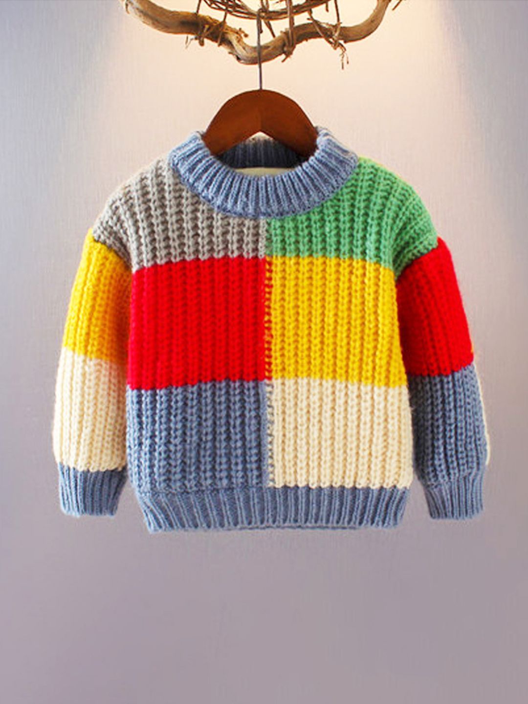INCLUD Boys Colourblocked Round Neck Long Sleeves Pullover Sweaters-picture-54