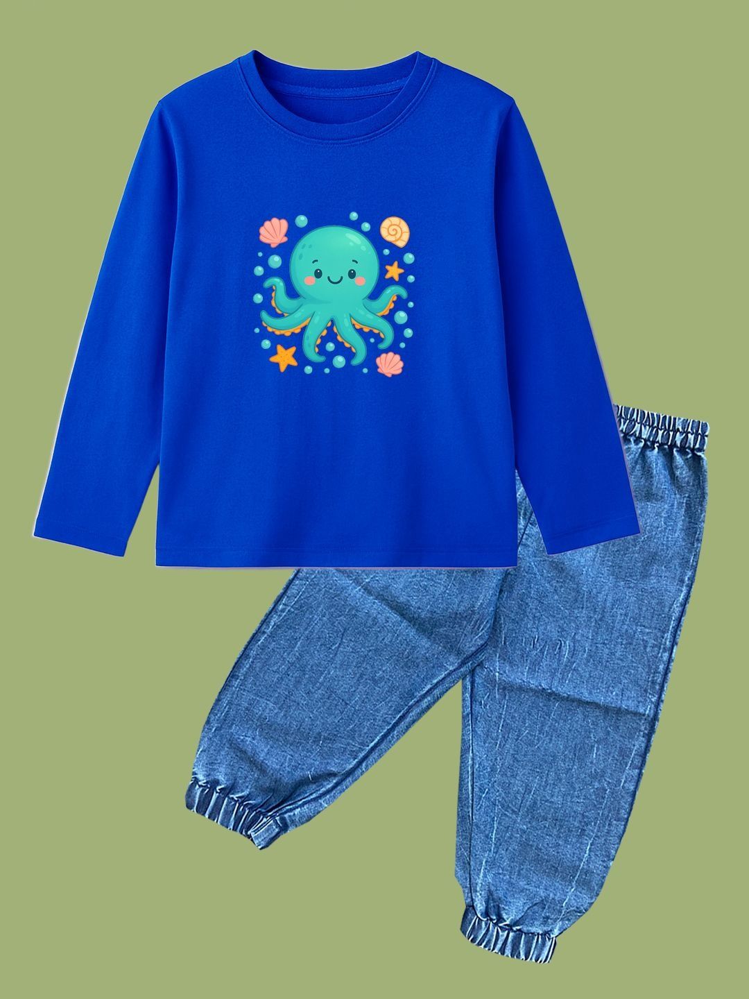 BAESD Kids Printed T-shirt with Trousers-picture-36