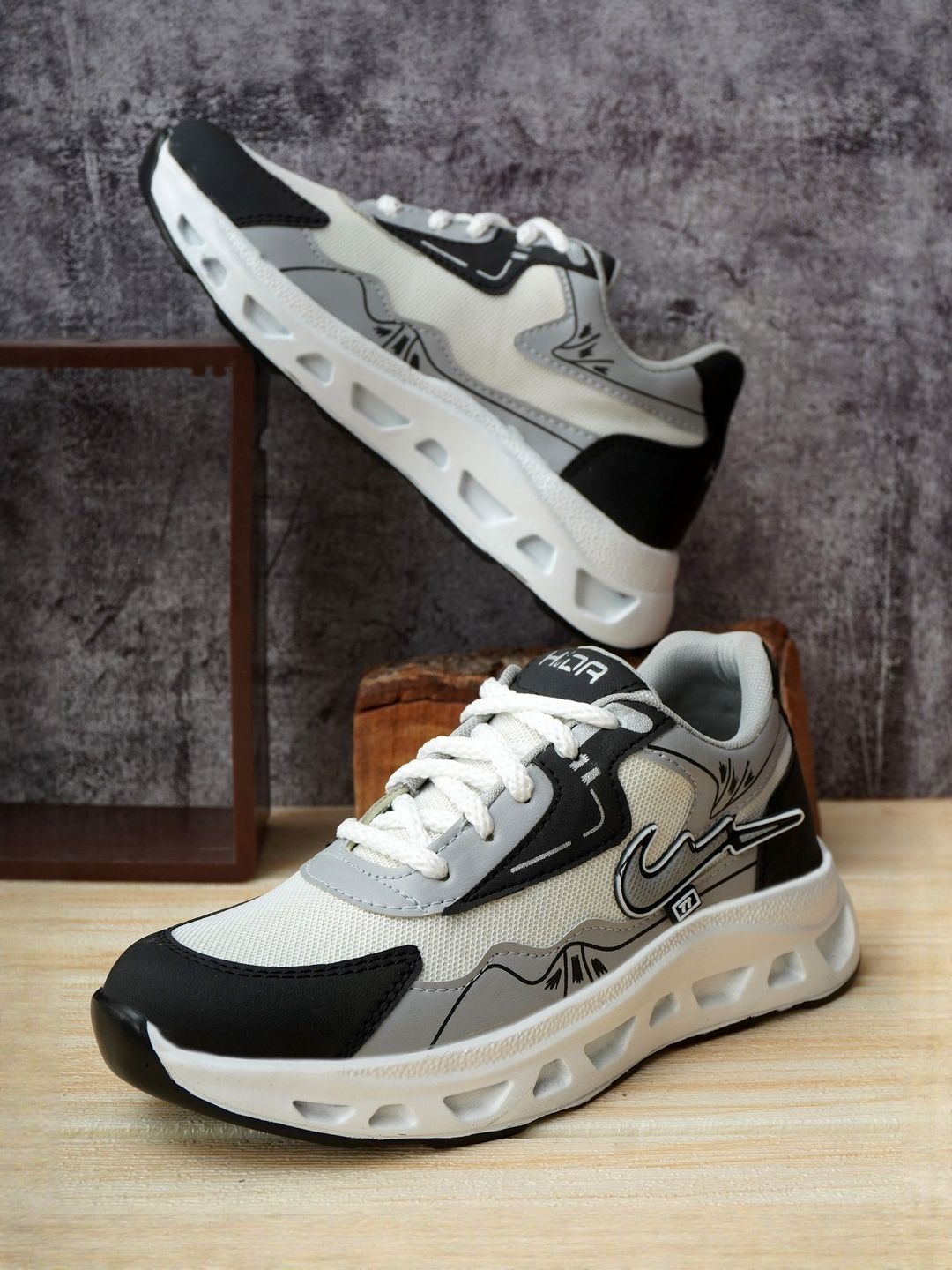 HIDA Men Lace-Ups Training or Gym Non-Marking Shoes-picture-20