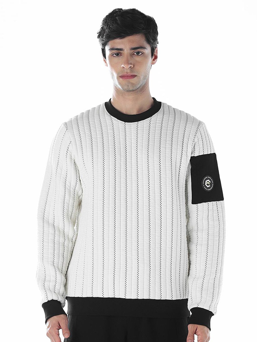 Jack & Jones Men Striped Monochrome Sweatshirt-picture-46