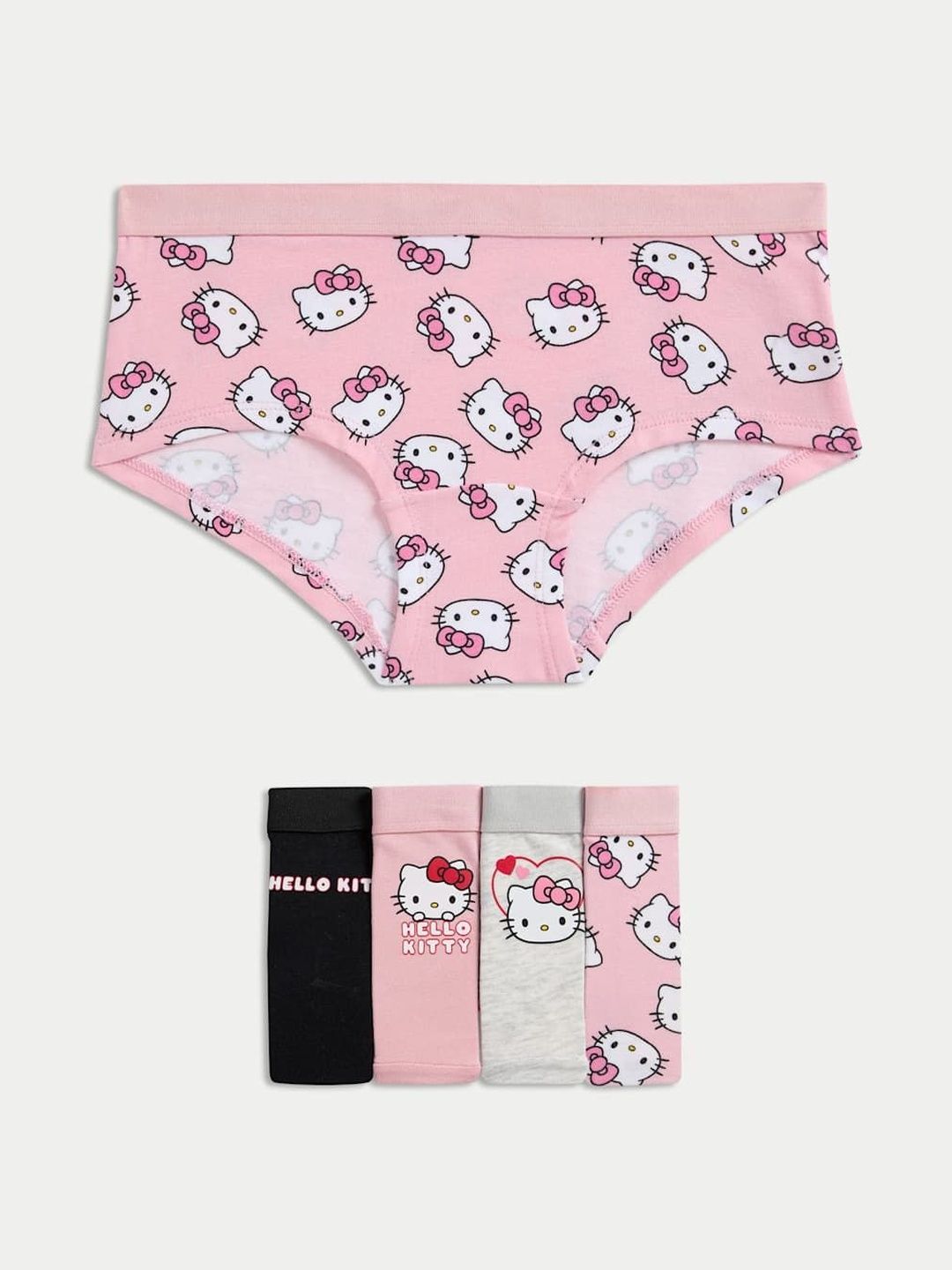 Marks & Spencer Girls Pack Of 5 Rich Hello Kitty Printed High-Rise Briefs-picture-21