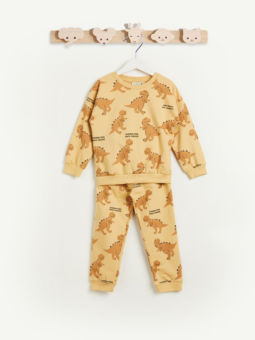 Juniors by Babyshop Boys Printed Round Neck Pure Cotton T-shirt With Pyjamas-picture-19