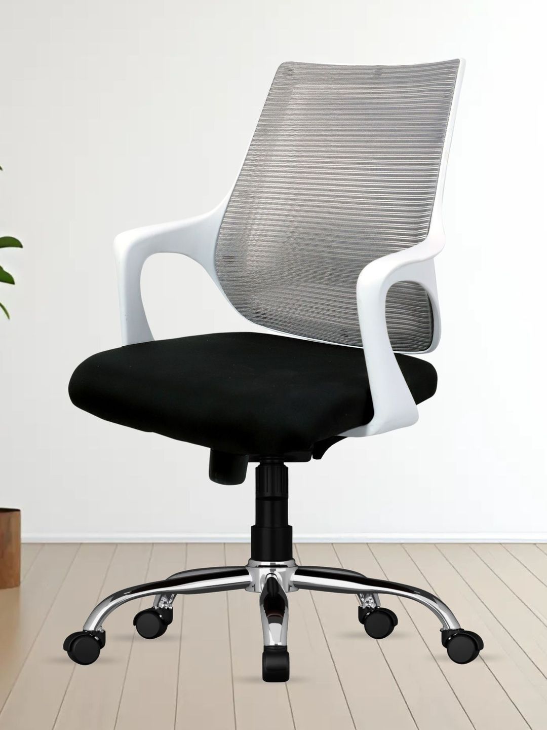 FUGO Black Adjustable Study Arm Chair-picture-20