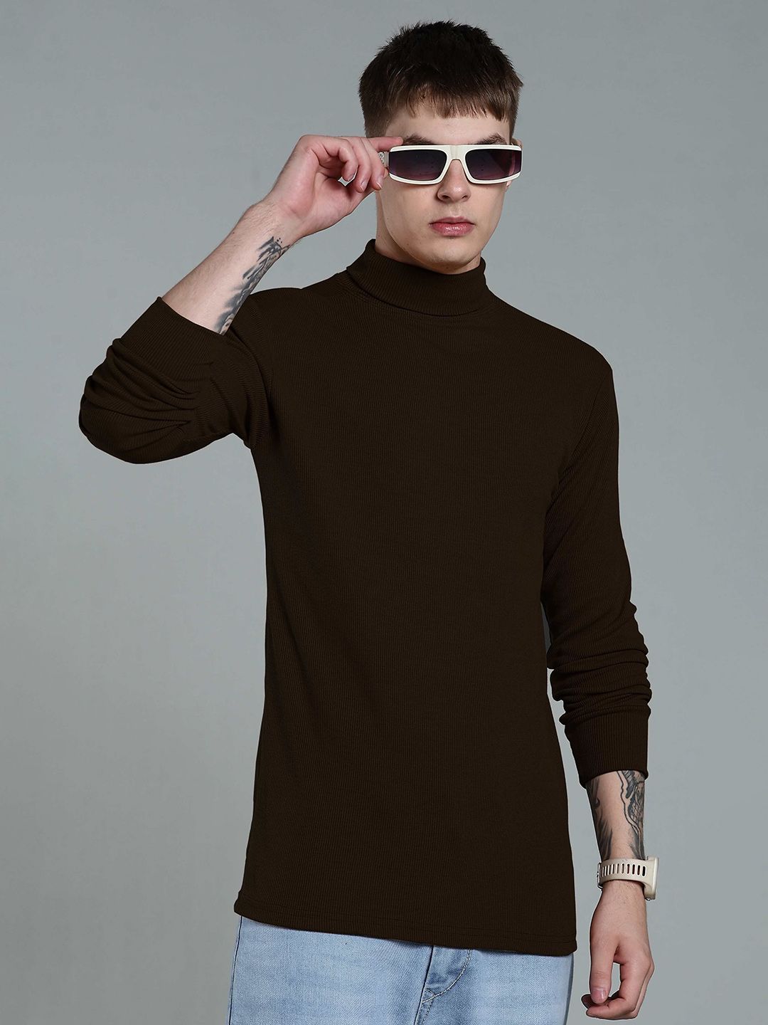 fashlook Men Ribbed Woollen Pullover-picture-56