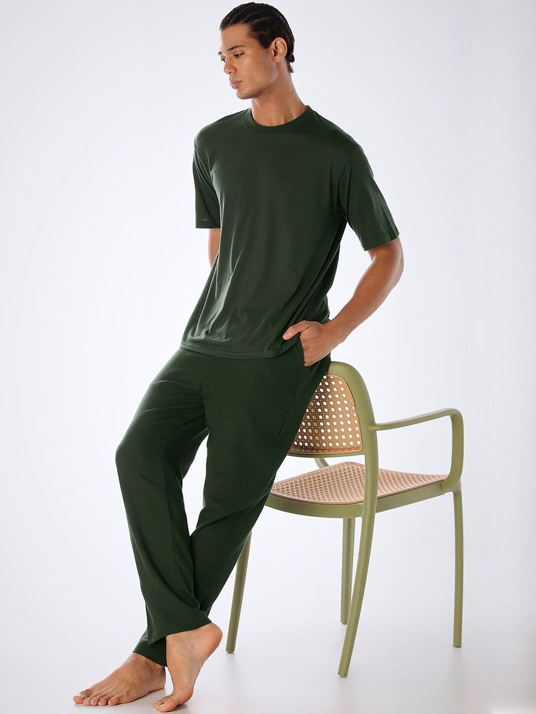 Jack & Jones Men Round Neck T-shirt & Pyjamas Night suit