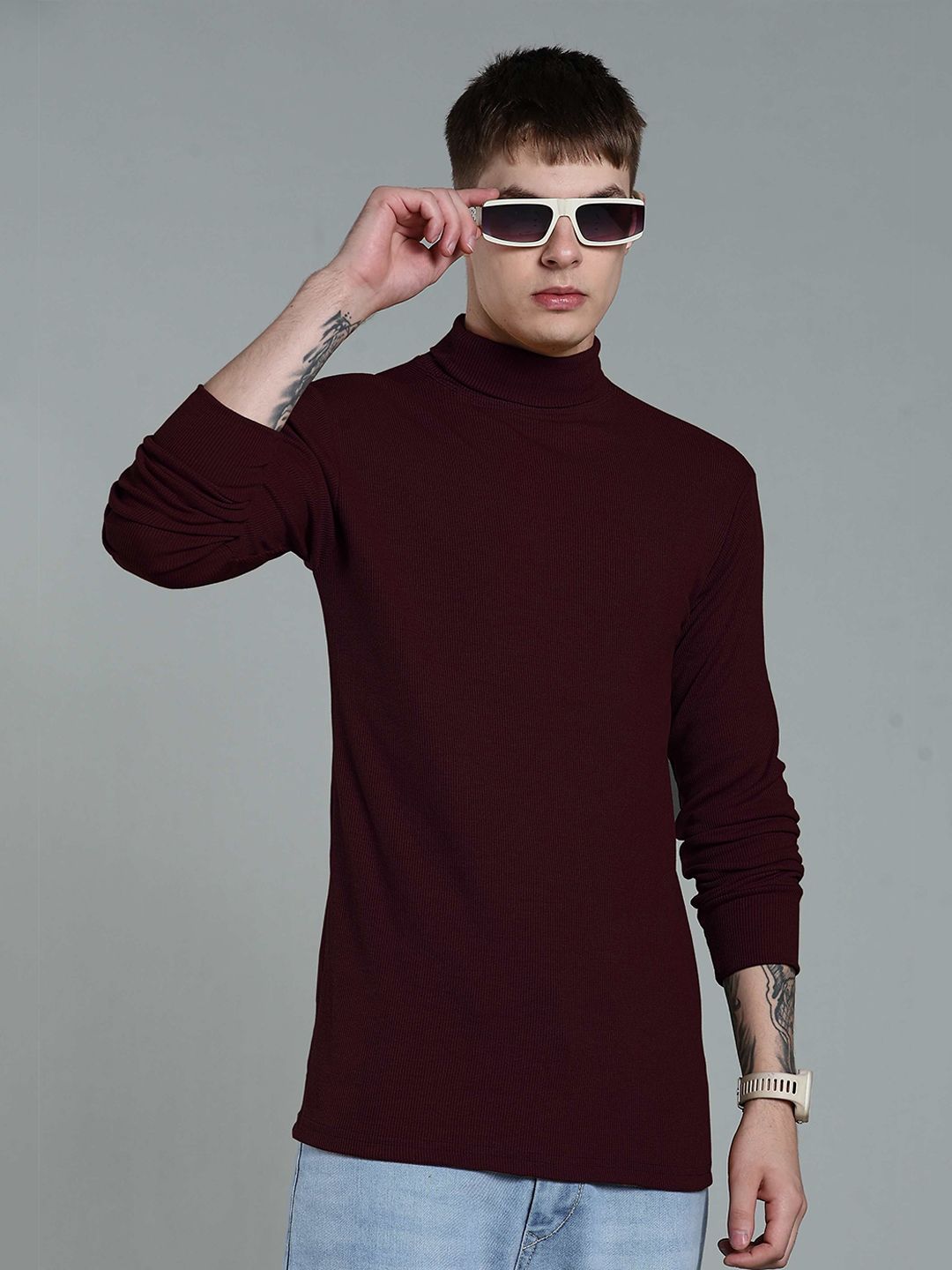 fashlook Men Ribbed Woollen Pullover-picture-17