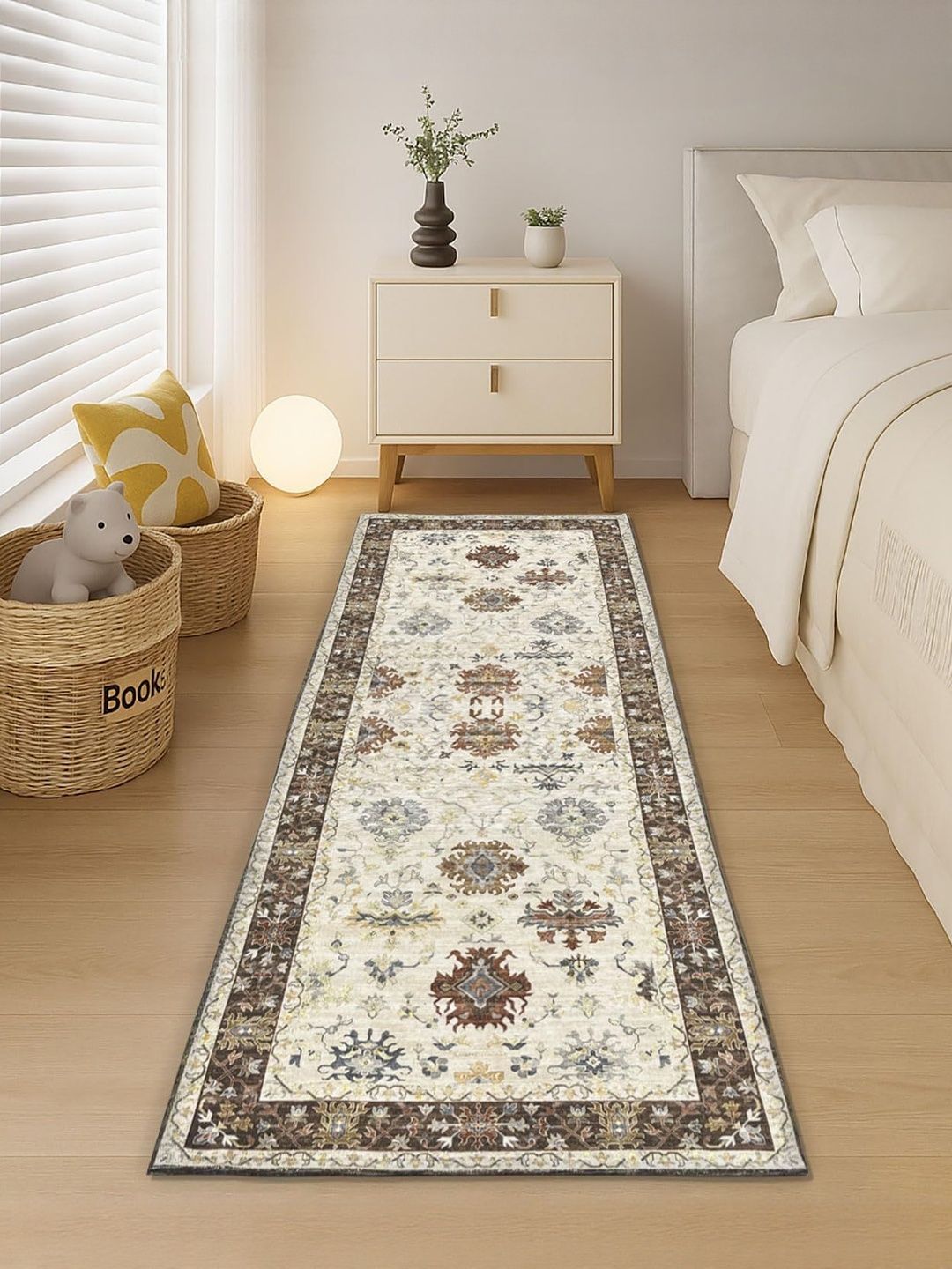 LUXEHOME INTERNATIONAL Cream & Brown Printed Floor Runners-picture-19