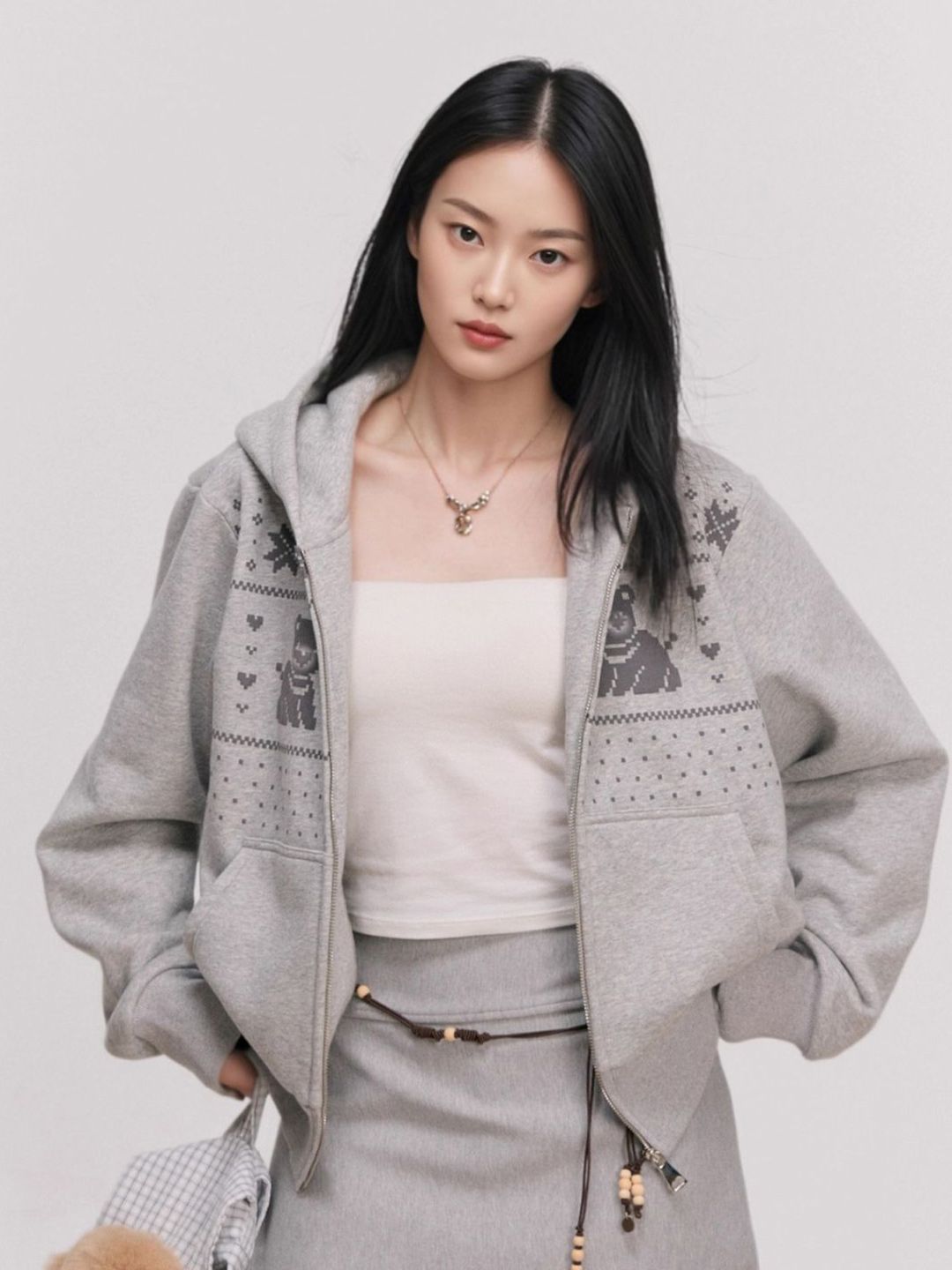 StyleCast x Revolte Women Printed Hooded Sweatshirt-image-11