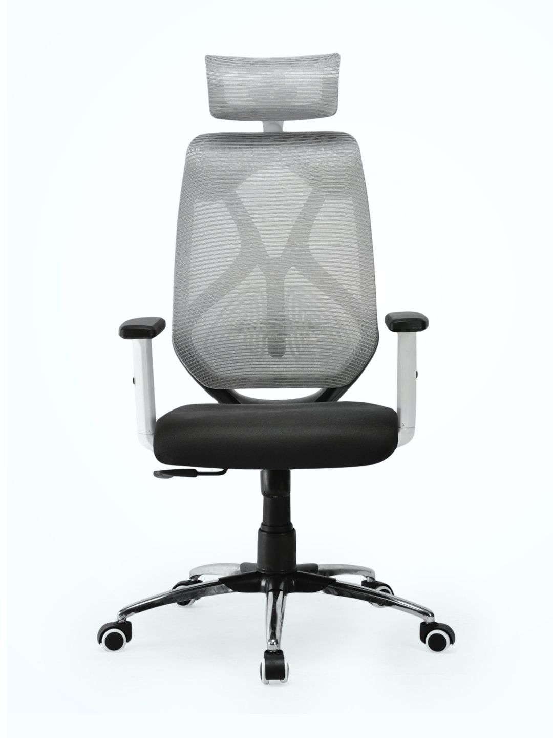 FUGO Black & White Ergonomic Adjustable Height Office Arm Chair-picture-29