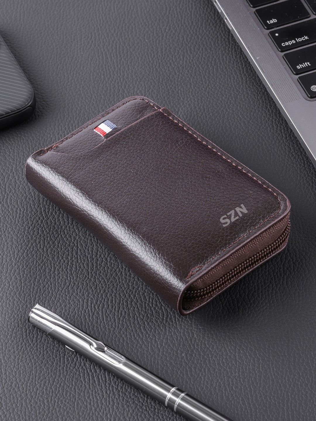 SZN Unisex Leather RFID Zip Around Wallet-picture-29