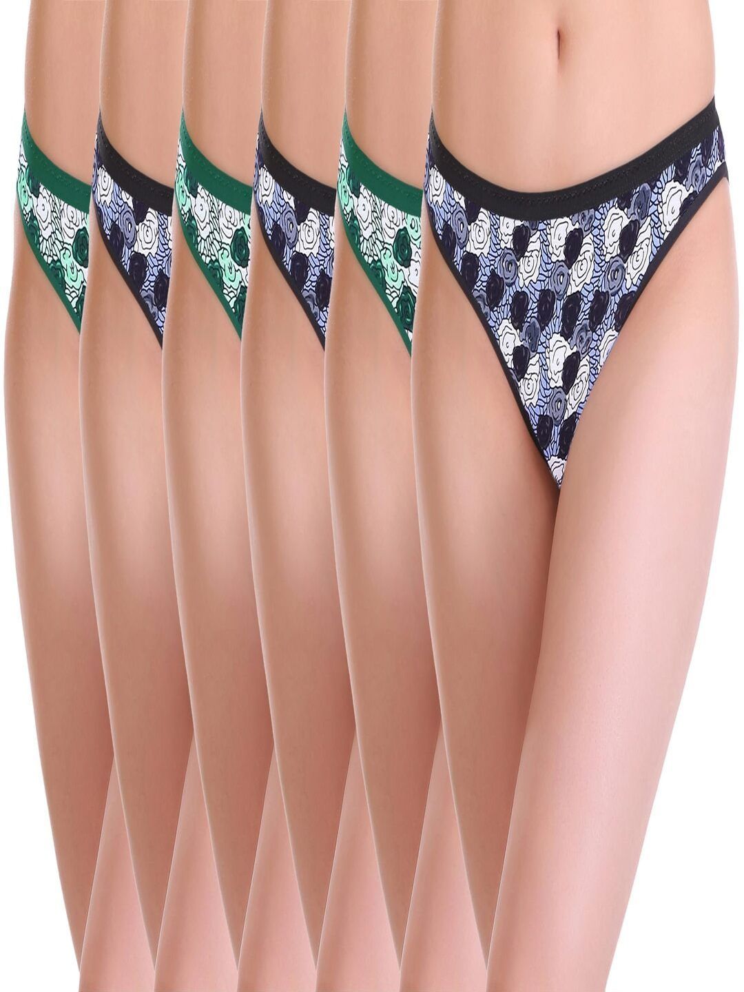 FEATHER LINE Pack of 6 Printed Low Waist Hipster Panty-picture-39
