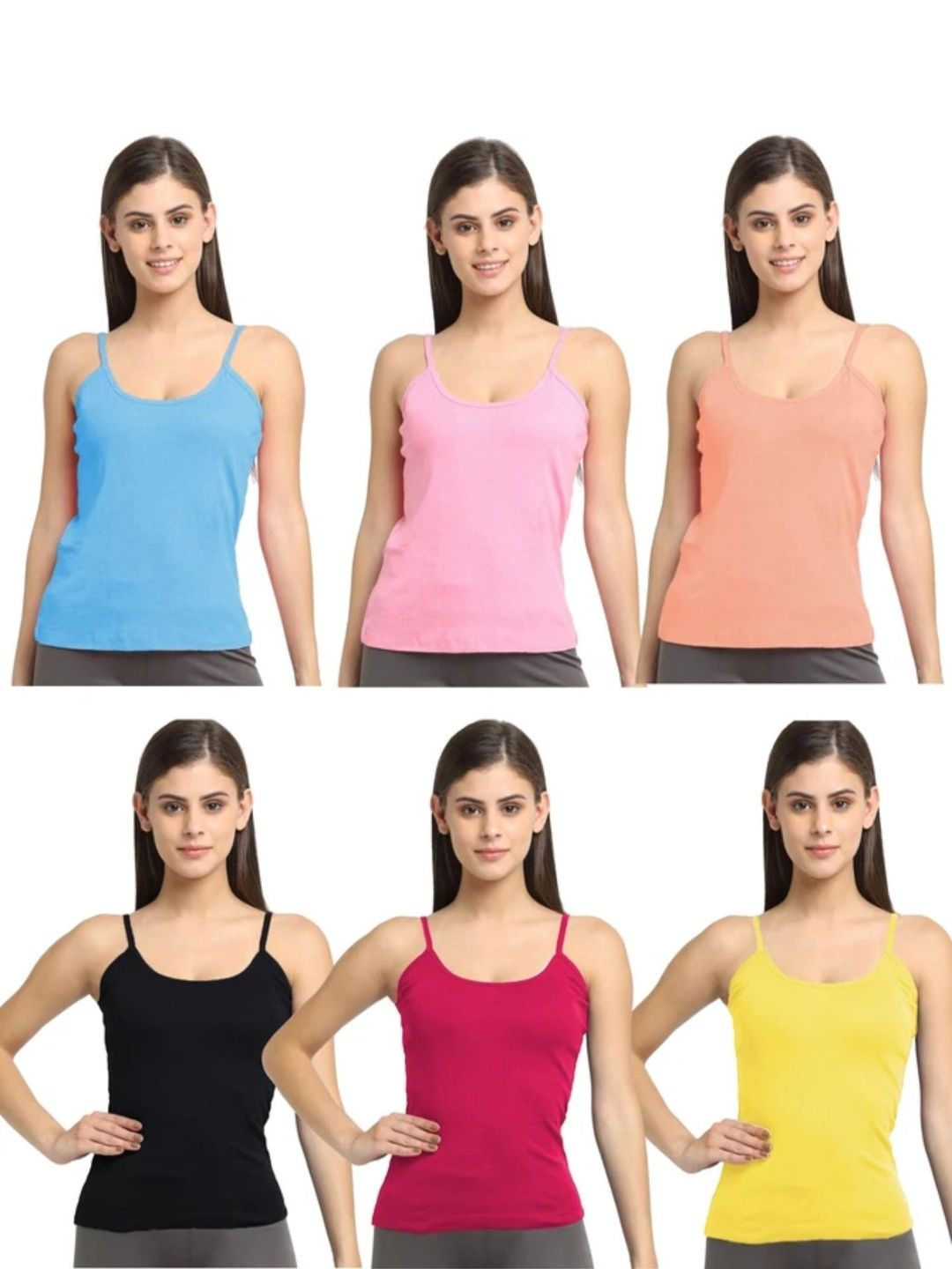 WellFitLook Women Set Of 6 Camisoles
