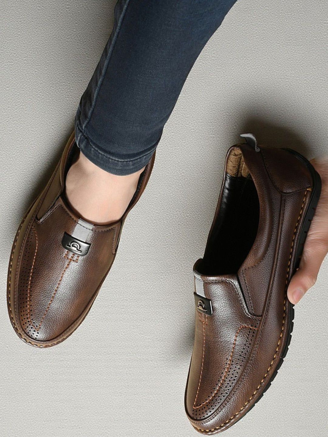HERE&NOW Men Brown Formal Shoes-picture-38