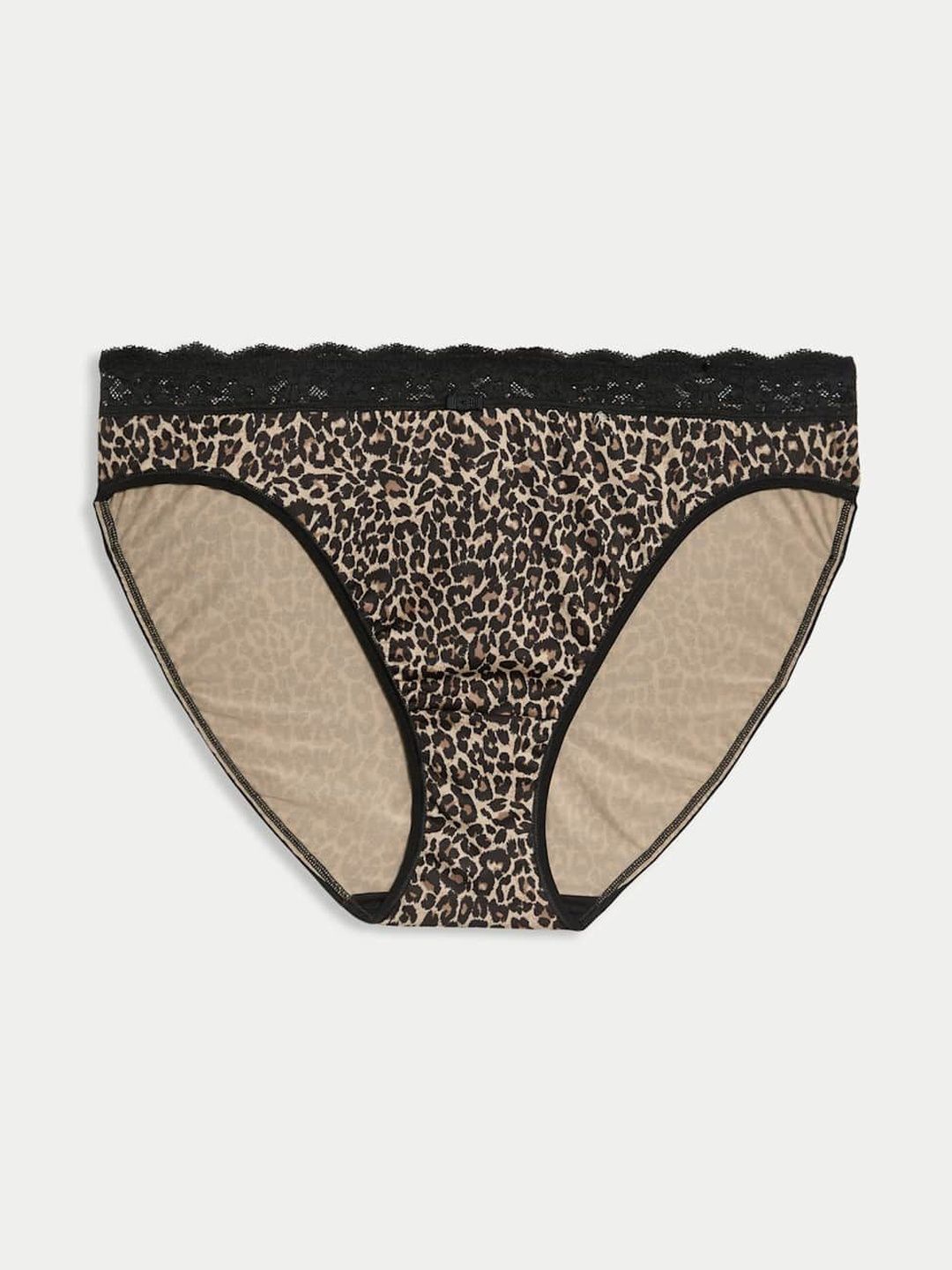 Marks & Spencer Brown Floral Print High Leg Knickers-picture-18