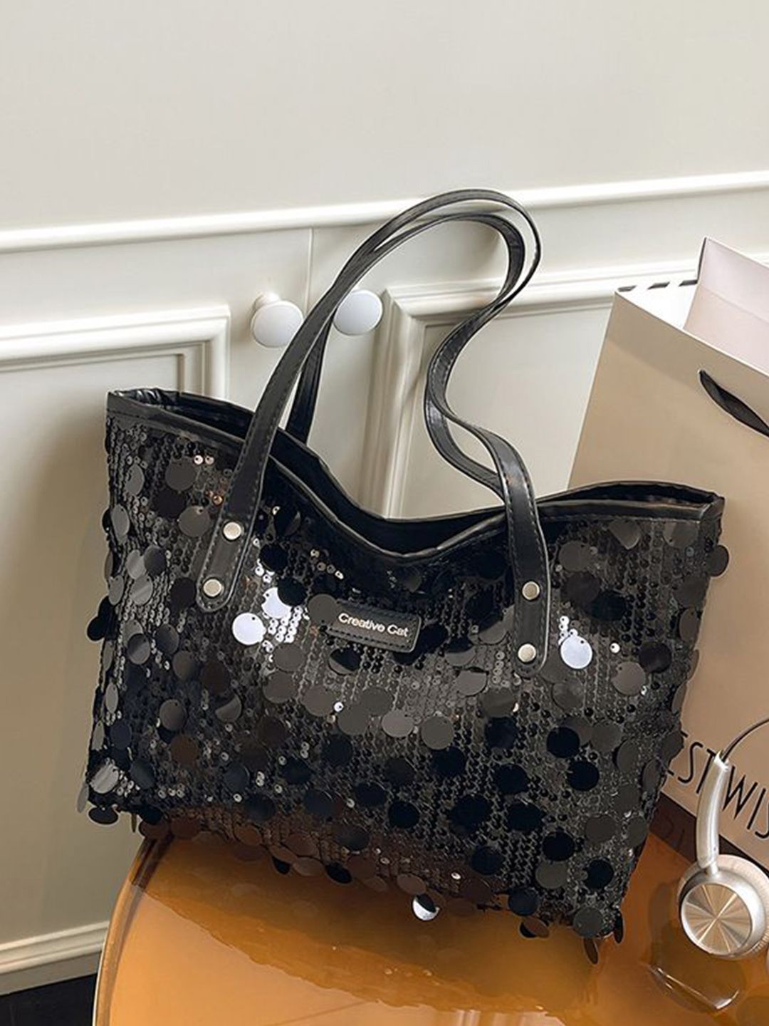 StyleCast x Revolte Embellished Oversized Bucket Tote Bag-picture-34
