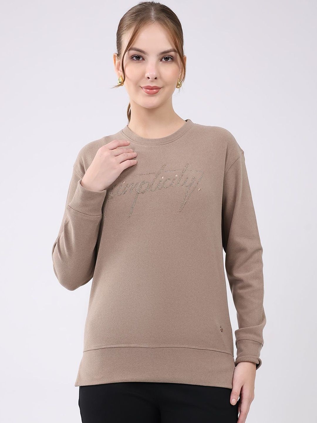 Monte Carlo Women Embellished Round Neck Sweatshirt-picture-17