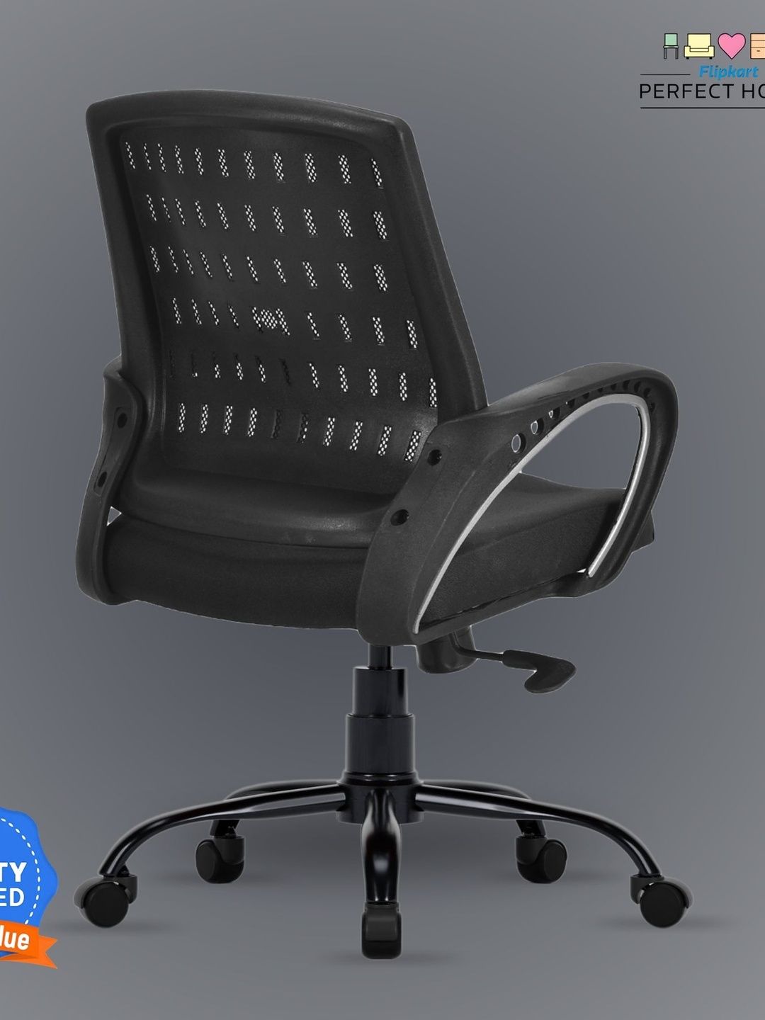 FUGO Black Ergonomic Adjustable Office Arm Chair-picture-26