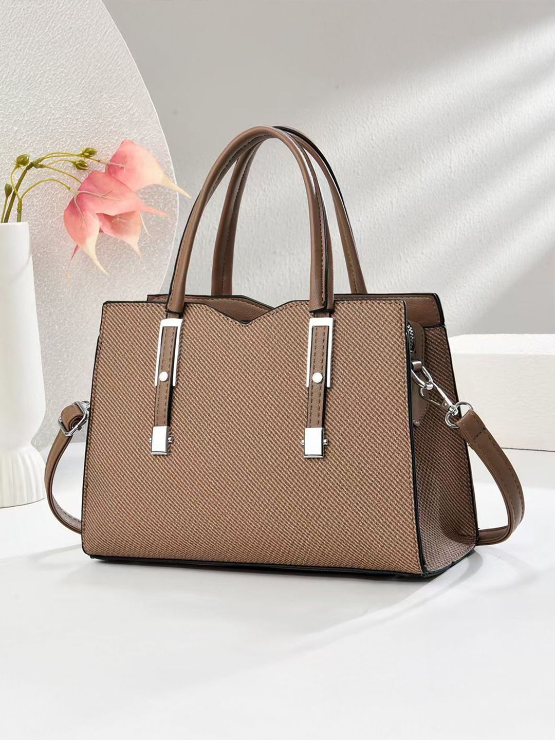 StyleCast PU Structured Handheld Bag With Detachable Sling Strap-picture-12