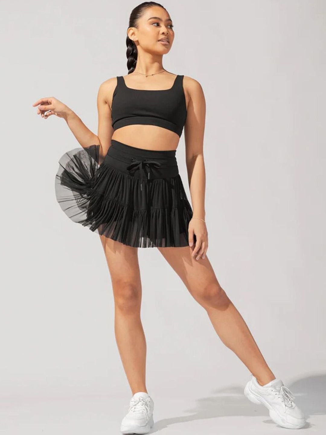 StyleCast x Revolte Tiered Mini Flared Skirts view 2