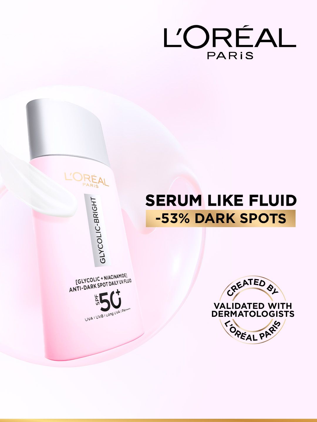 LOreal Paris Glycolic-Bright Daily UV Fluid SPF50+ Sunscreen with Niacinamide - 50 ml-picture-15
