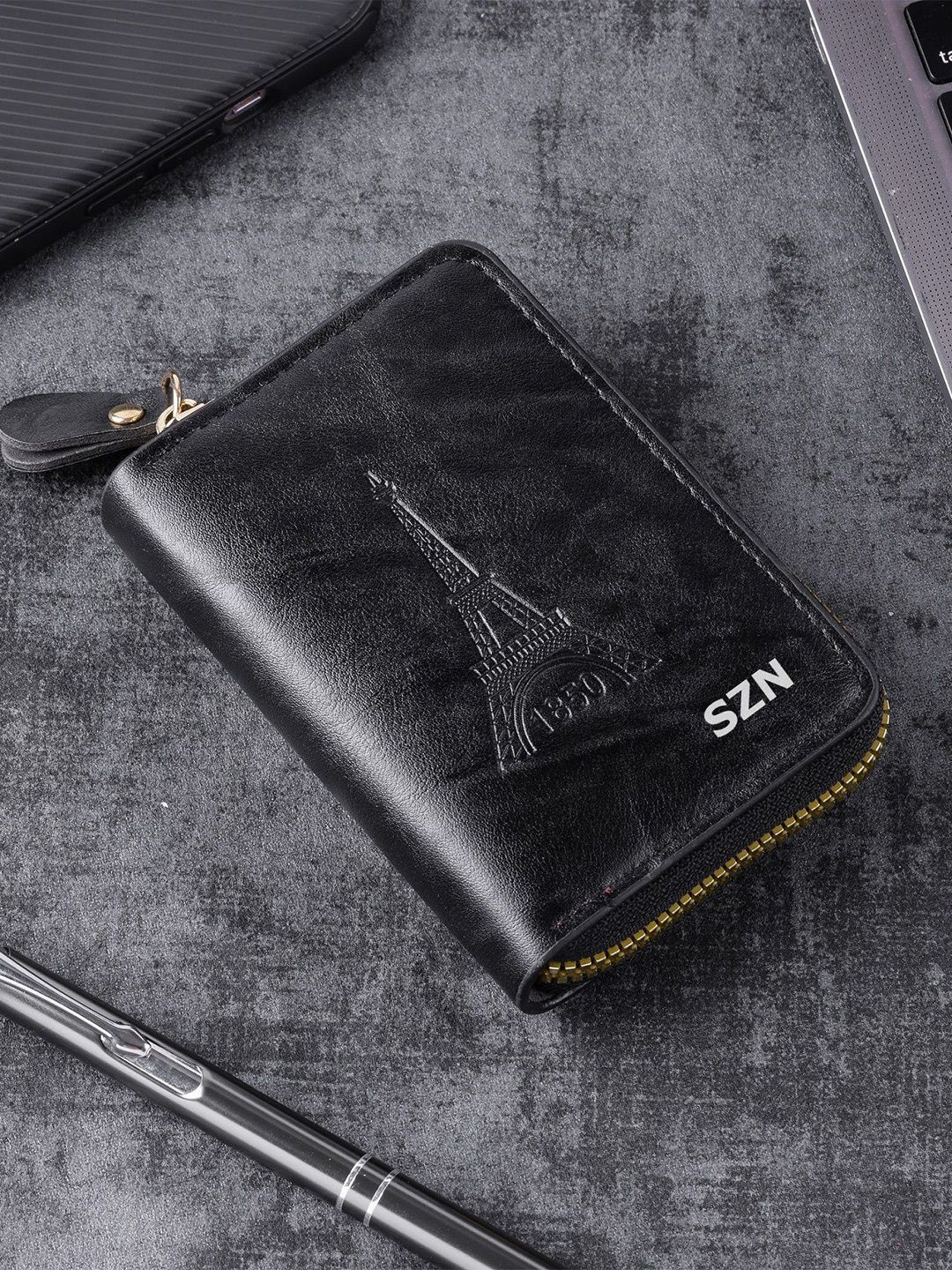 SZN Brown Anti-Theft Card Case with Cash Pockets-picture-38
