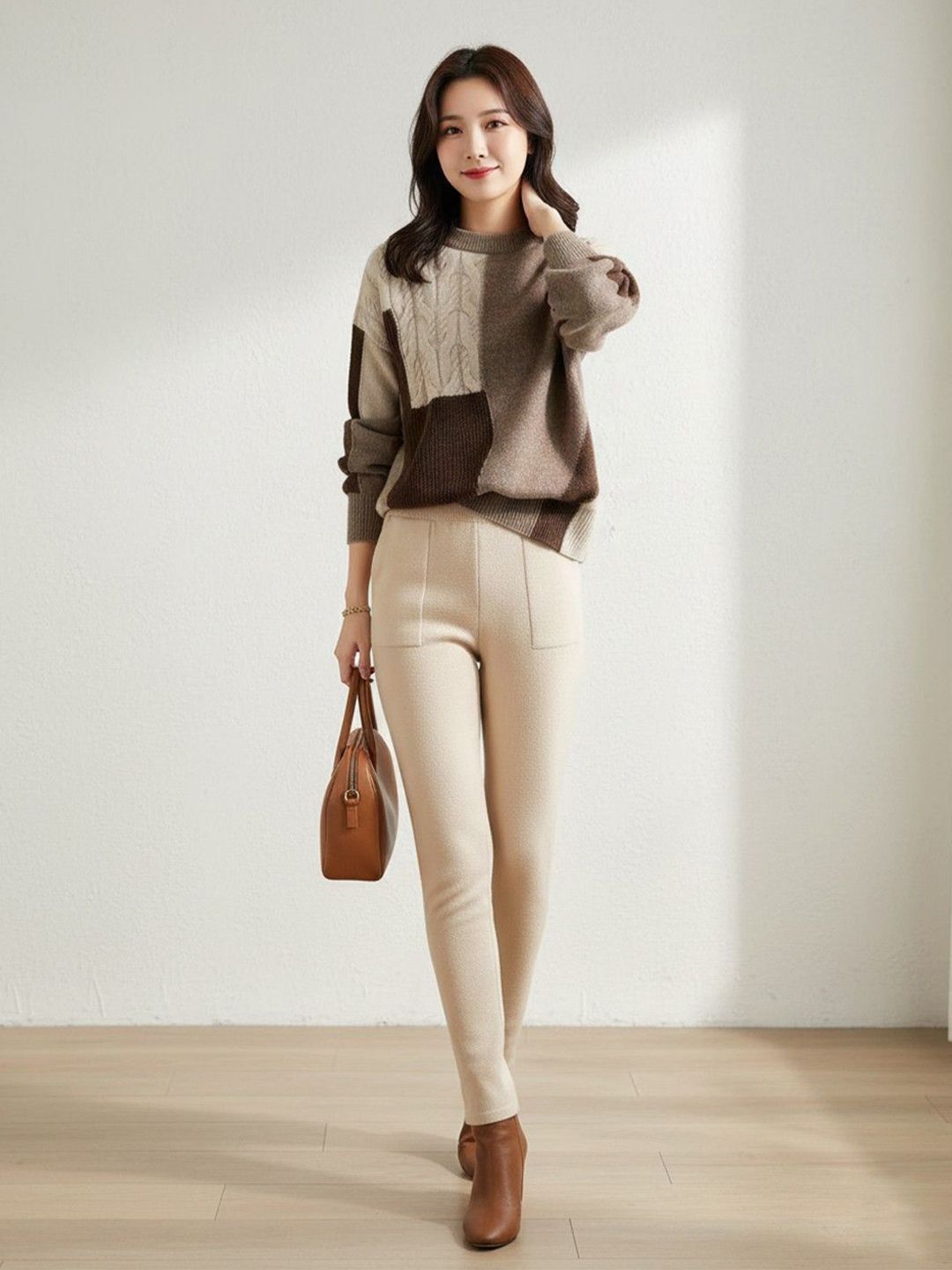 Mast & Harbour Women Colourblocked Pullover Sweaters-picture-40