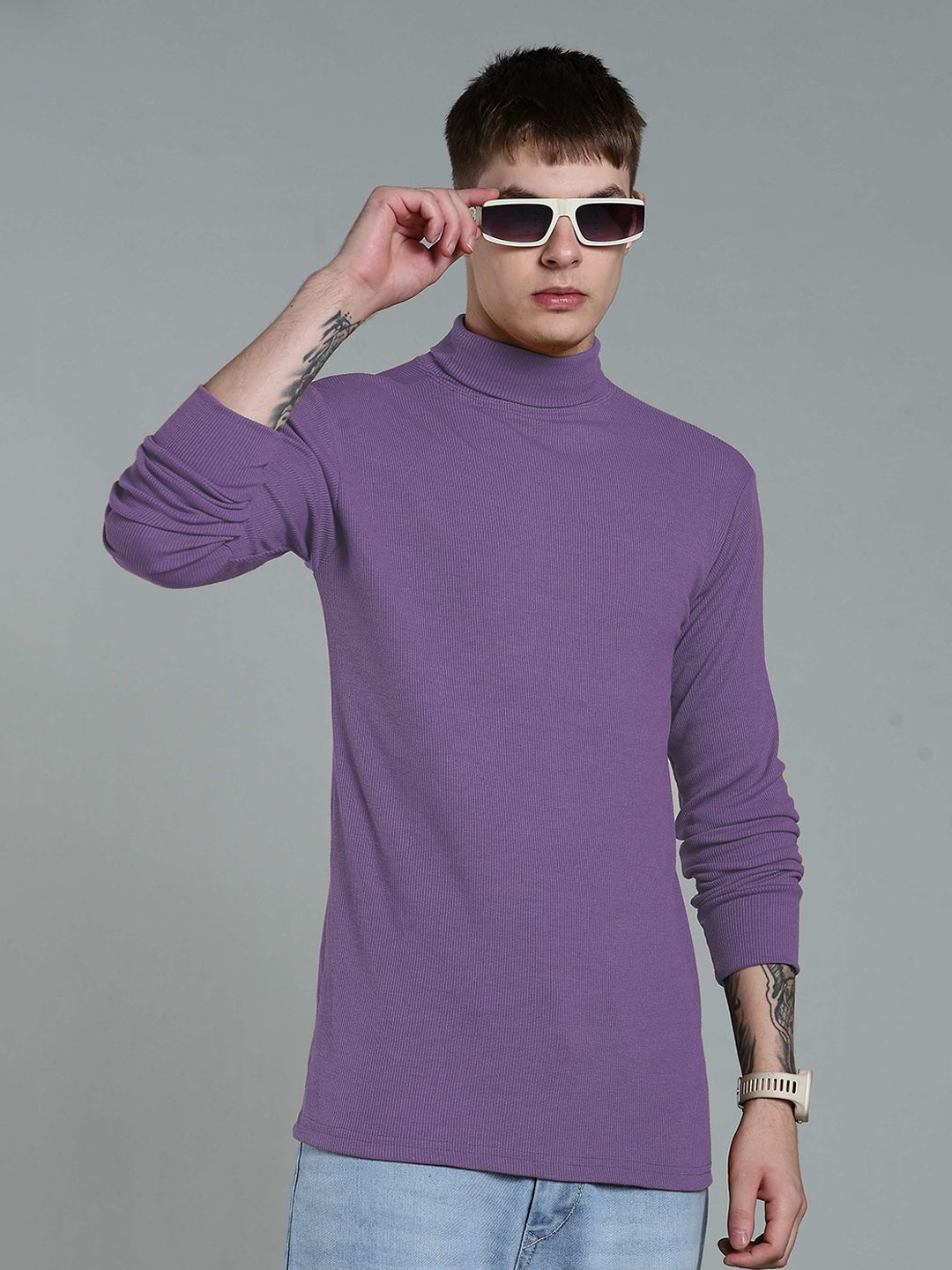 fashlook Men Ribbed Woollen Pullover-picture-26