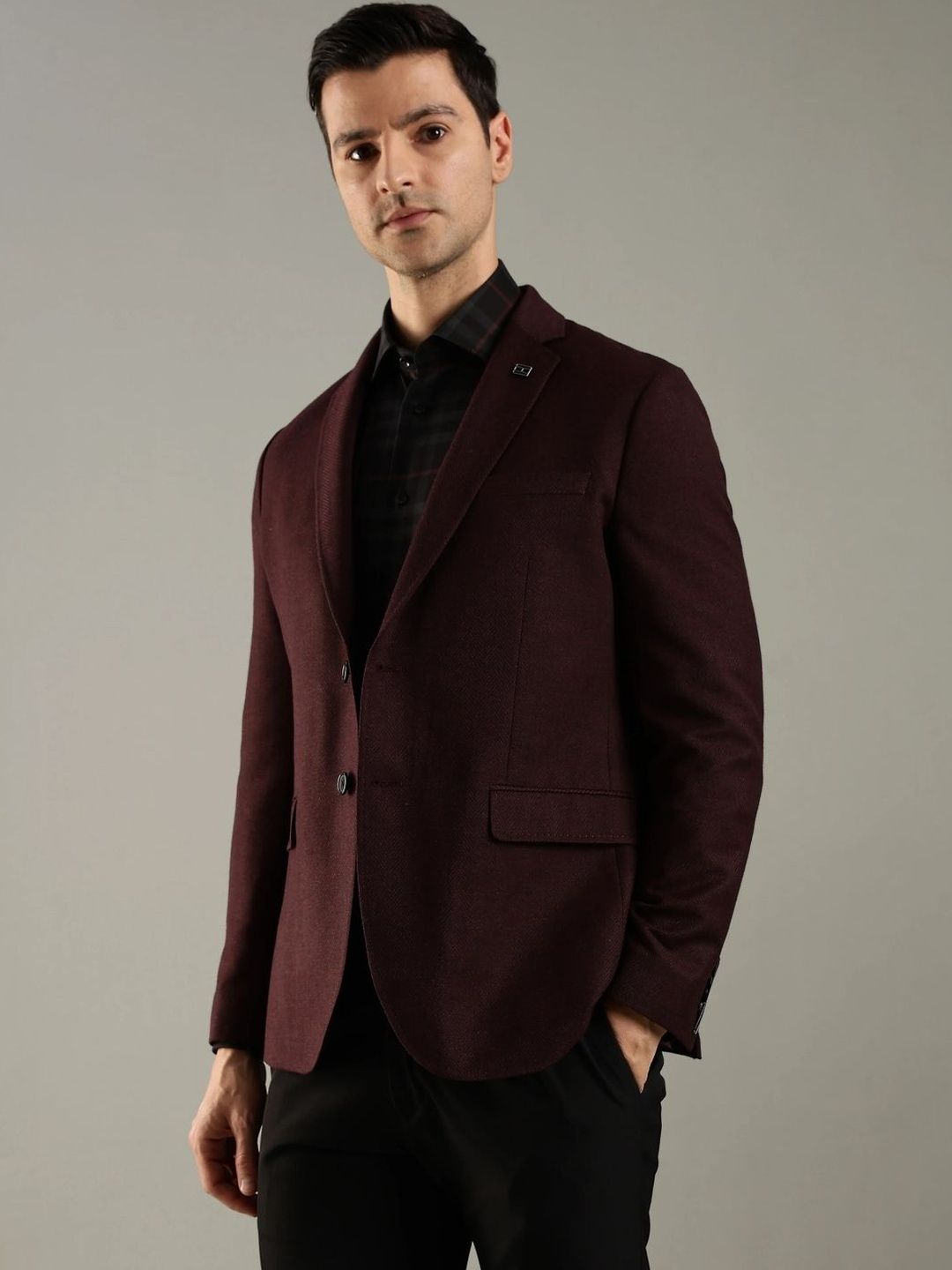 Tommy Hilfiger Single-Breasted Notched Lapel Blazers-picture-44