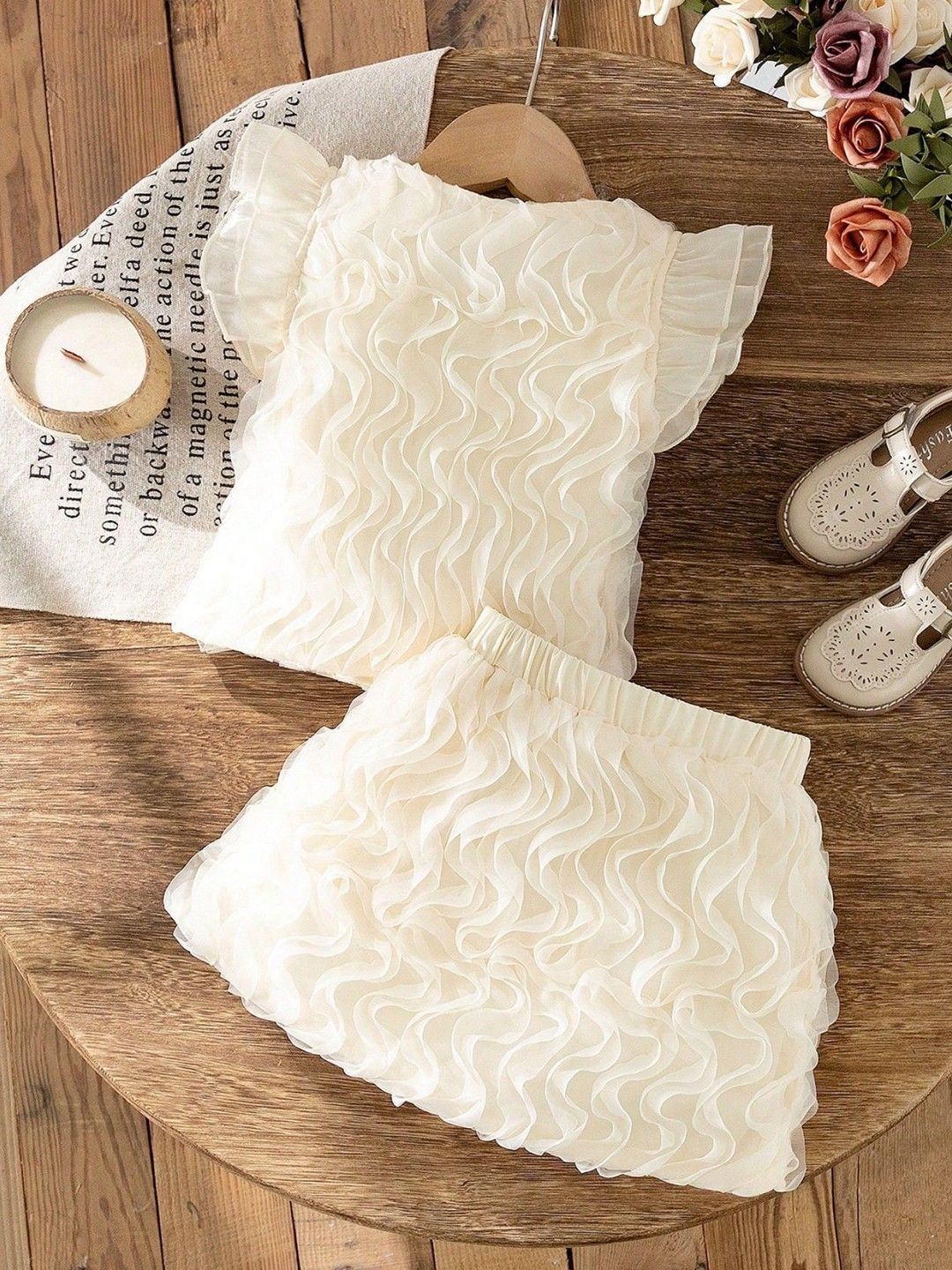 YK Girls Square Neck Top With Skirt-picture-29