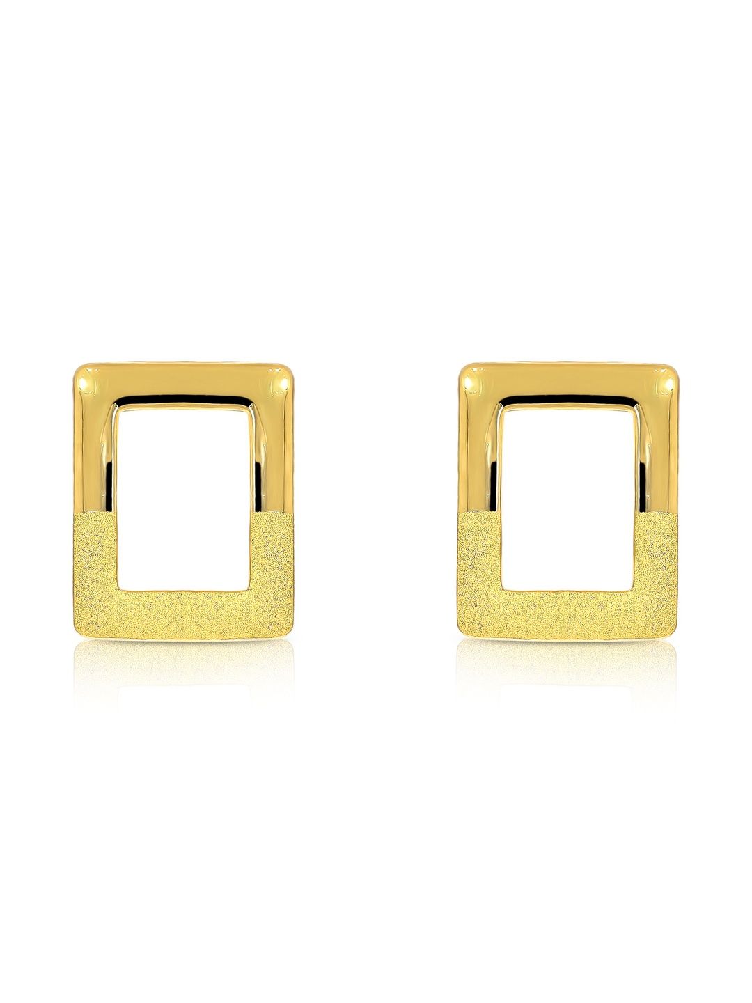 BHIMA 22Kt Gold Aure Square Earrings - 1.47 g-picture-12